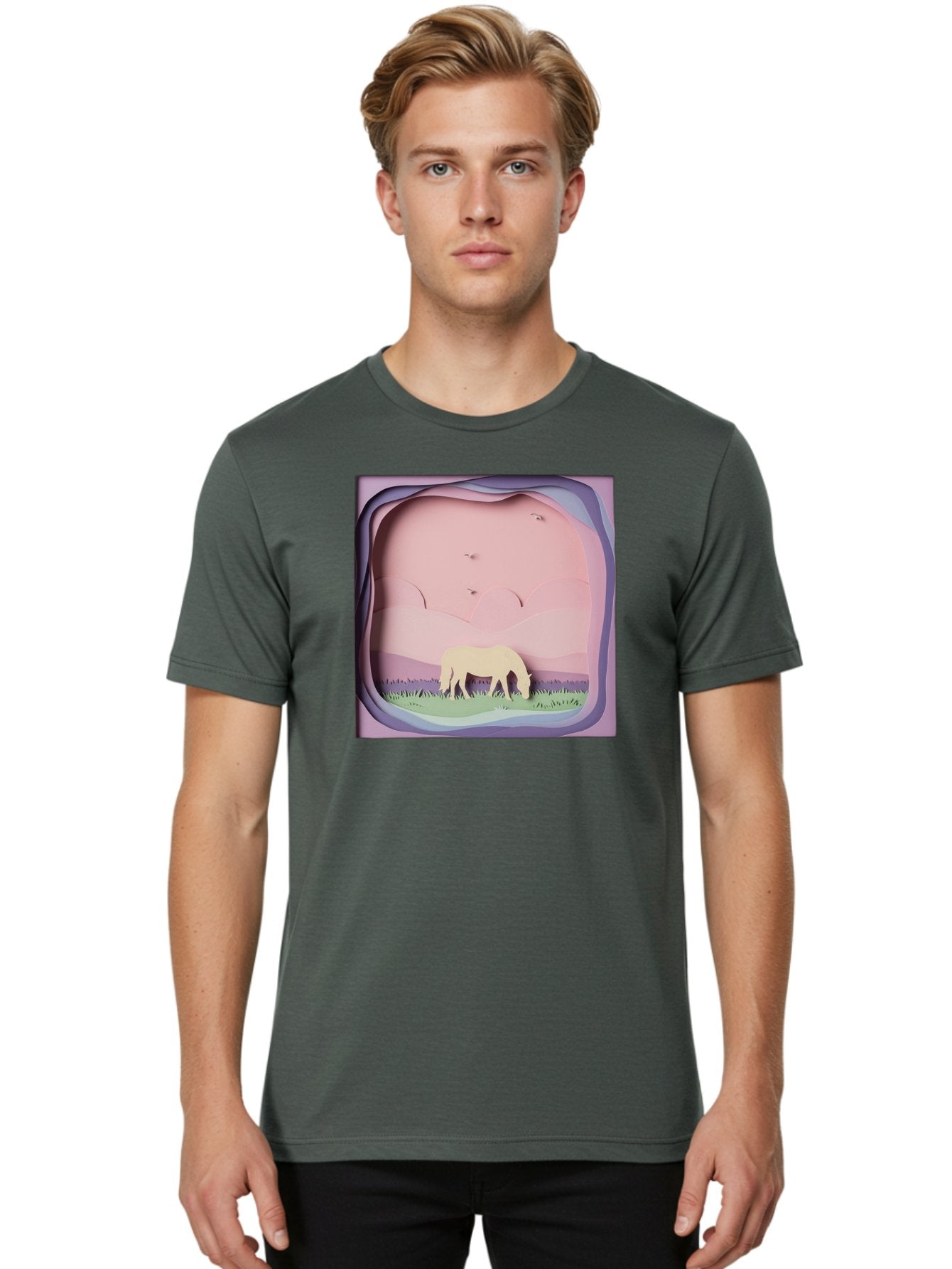 Paper-Cut-Horse Men'S Graphic Tee, 100% Cotton, Comfortable Casual Summer Wear, Machine Washable, Vintage Camera, Old Camera, Antique Camera, Black Camera, Classic Photography, Photography Equipment, Nostalgic Device, Film Camera, Camera Art Bal049 18