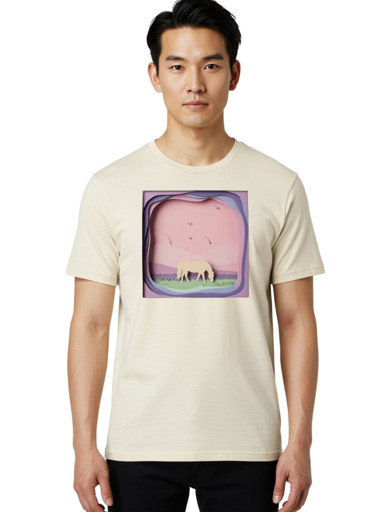 Paper-Cut-Horse Men'S Graphic Tee, 100% Cotton, Comfortable Casual Summer Wear, Machine Washable, Vintage Camera, Old Camera, Antique Camera, Black Camera, Classic Photography, Photography Equipment, Nostalgic Device, Film Camera, Camera Art Bal049 17