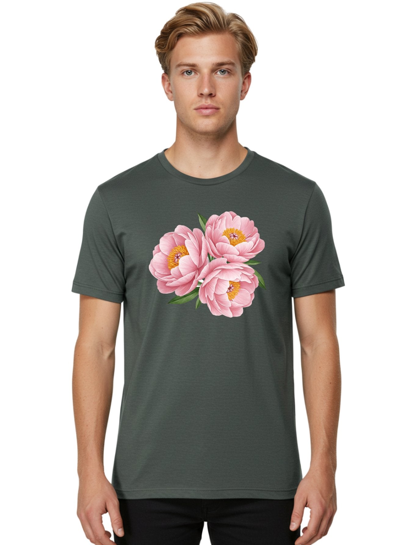 Peonies Men'S Graphic Tee, 100% Cotton, Comfortable Casual Summer Wear, Machine Washable, Vintage Camera, Old Camera, Antique Camera, Black Camera, Classic Photography, Photography Equipment, Nostalgic Device, Film Camera, Camera Art Bal071 16