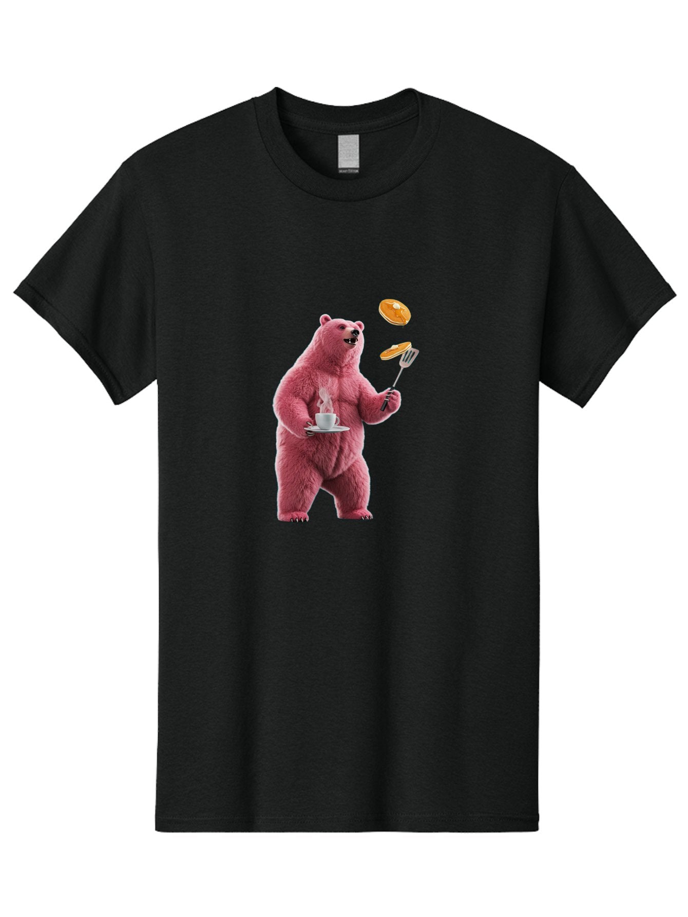 Pink-Bear-Cooking-Pancakes Men'S Graphic Tee, 100% Cotton, Comfortable Casual Summer Wear, Machine Washable, Vintage Camera, Old Camera, Antique Camera, Black Camera, Classic Photography, Photography Equipment, Nostalgic Device, Film Camera, Bal077 11