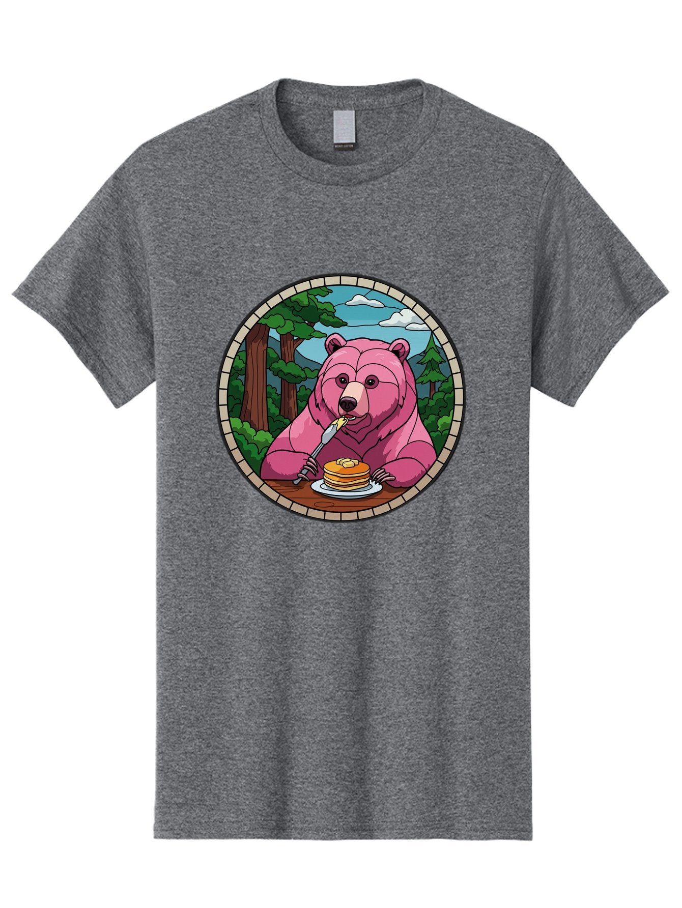 Pink-Bear-Eating-Pancakes Men'S Graphic Tee, 100% Cotton, Comfortable Casual Summer Wear, Machine Washable, Vintage Camera, Old Camera, Antique Camera, Black Camera, Classic Photography, Photography Equipment, Nostalgic Device, Film Camera, Bal078 8