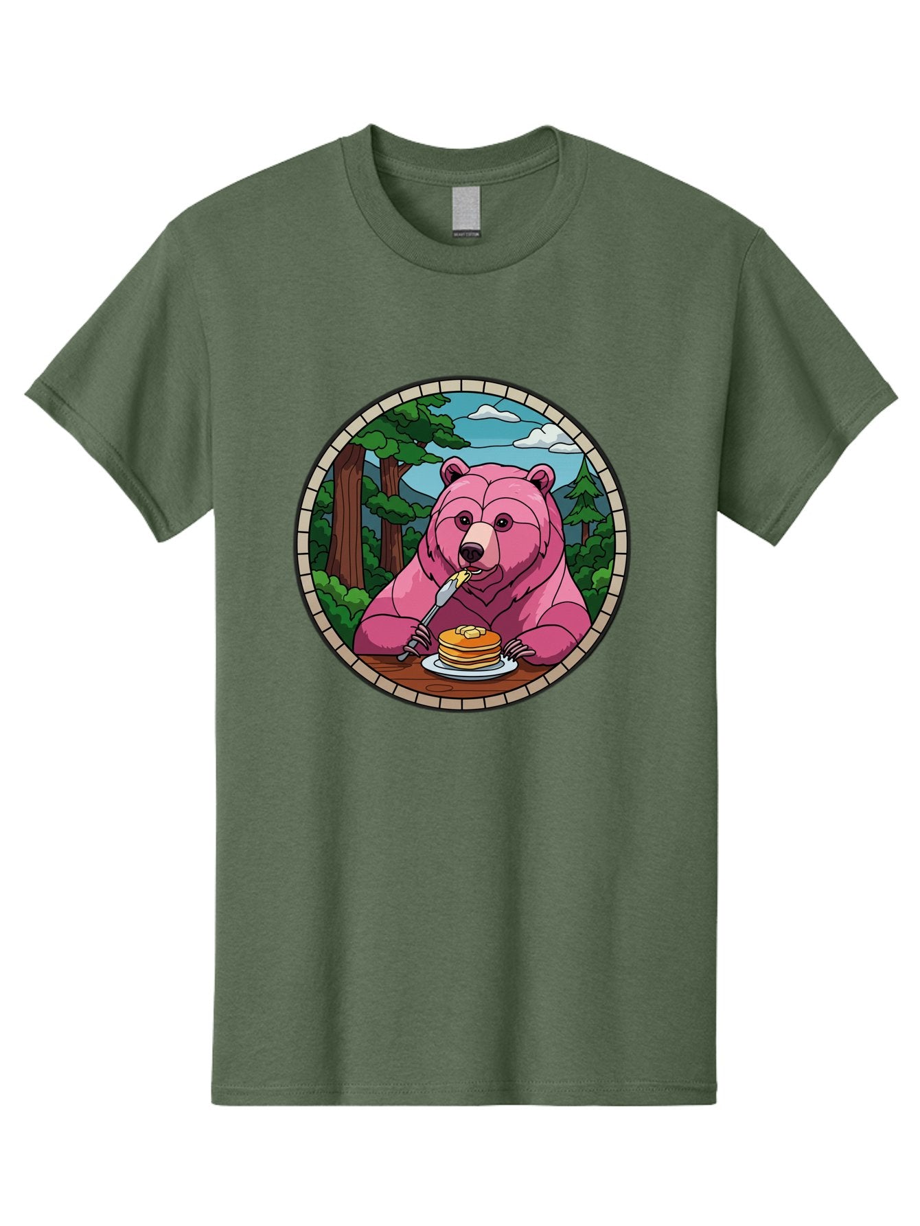 Pink-Bear-Eating-Pancakes Men'S Graphic Tee, 100% Cotton, Comfortable Casual Summer Wear, Machine Washable, Vintage Camera, Old Camera, Antique Camera, Black Camera, Classic Photography, Photography Equipment, Nostalgic Device, Film Camera, Bal078 9
