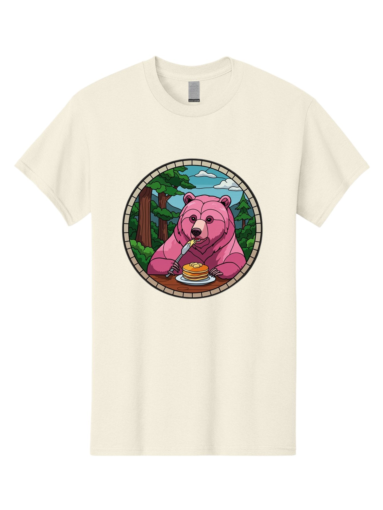 Pink-Bear-Eating-Pancakes Men'S Graphic Tee, 100% Cotton, Comfortable Casual Summer Wear, Machine Washable, Vintage Camera, Old Camera, Antique Camera, Black Camera, Classic Photography, Photography Equipment, Nostalgic Device, Film Camera, Bal078