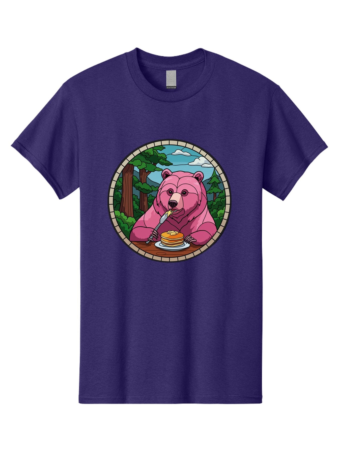 Pink-Bear-Eating-Pancakes Men'S Graphic Tee, 100% Cotton, Comfortable Casual Summer Wear, Machine Washable, Vintage Camera, Old Camera, Antique Camera, Black Camera, Classic Photography, Photography Equipment, Nostalgic Device, Film Camera, Bal078 5