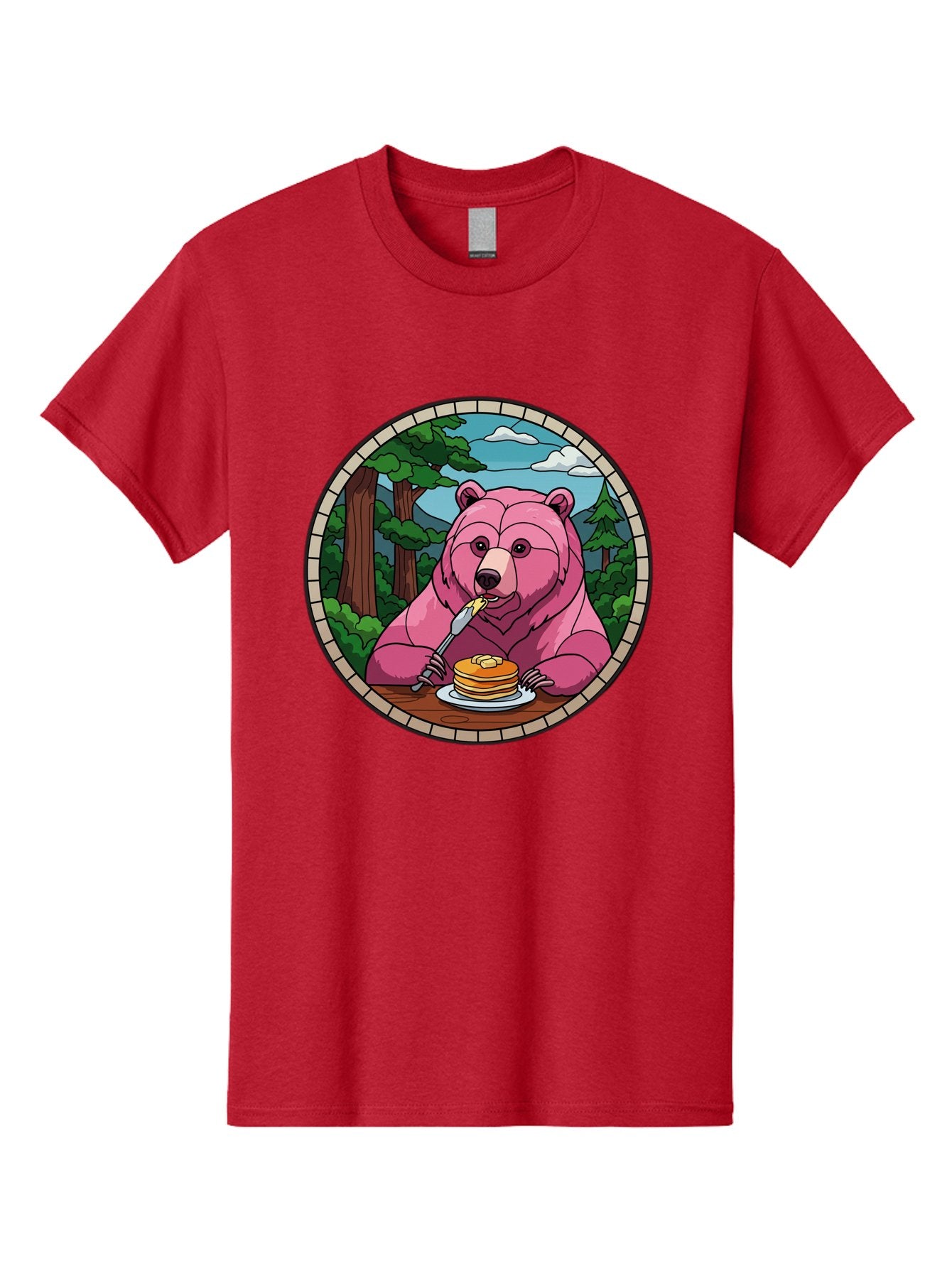 Pink-Bear-Eating-Pancakes Men'S Graphic Tee, 100% Cotton, Comfortable Casual Summer Wear, Machine Washable, Vintage Camera, Old Camera, Antique Camera, Black Camera, Classic Photography, Photography Equipment, Nostalgic Device, Film Camera, Bal078 12