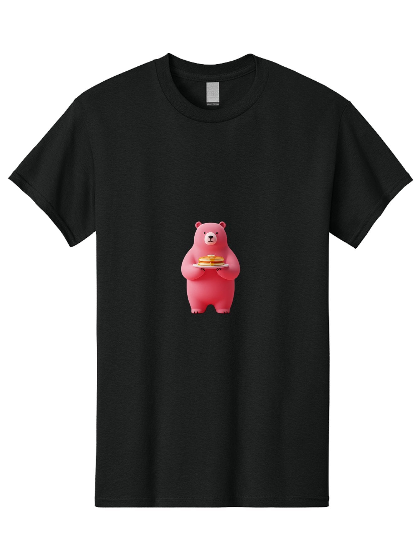 Pink-Bear-Holding-Pancakes Men'S Graphic Tee, 100% Cotton, Comfortable Casual Summer Wear, Machine Washable, Vintage Camera, Old Camera, Antique Camera, Black Camera, Classic Photography, Photography Equipment, Nostalgic Device, Film Camera, Bal079 9
