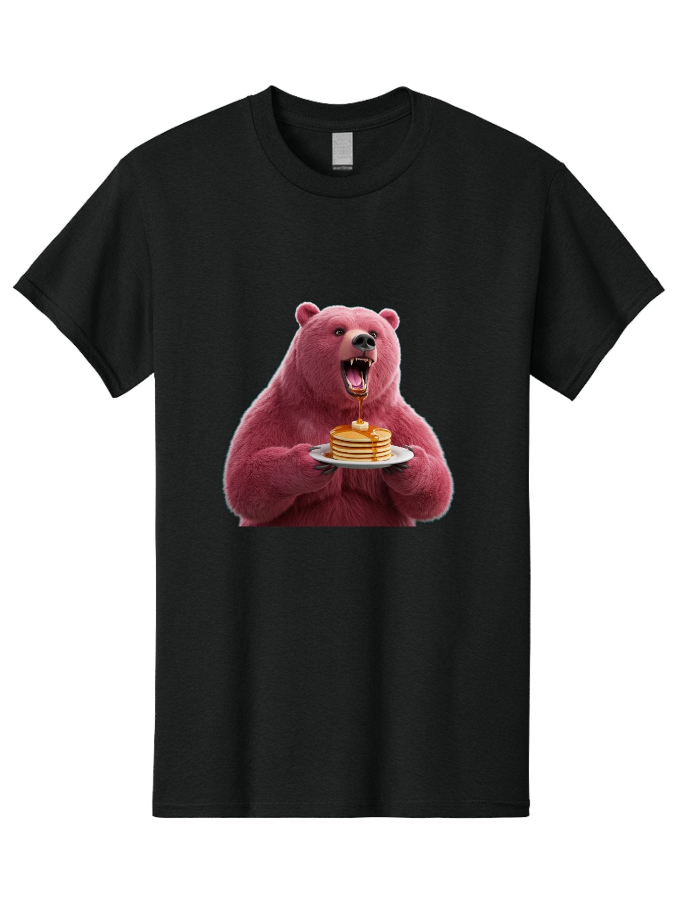 Pink-Bear-Pancakes-1 Men'S Graphic Tee, 100% Cotton, Comfortable Casual Summer Wear, Machine Washable, Vintage Camera, Old Camera, Antique Camera, Black Camera, Classic Photography, Photography Equipment, Nostalgic Device, Film Camera, Bal080 12