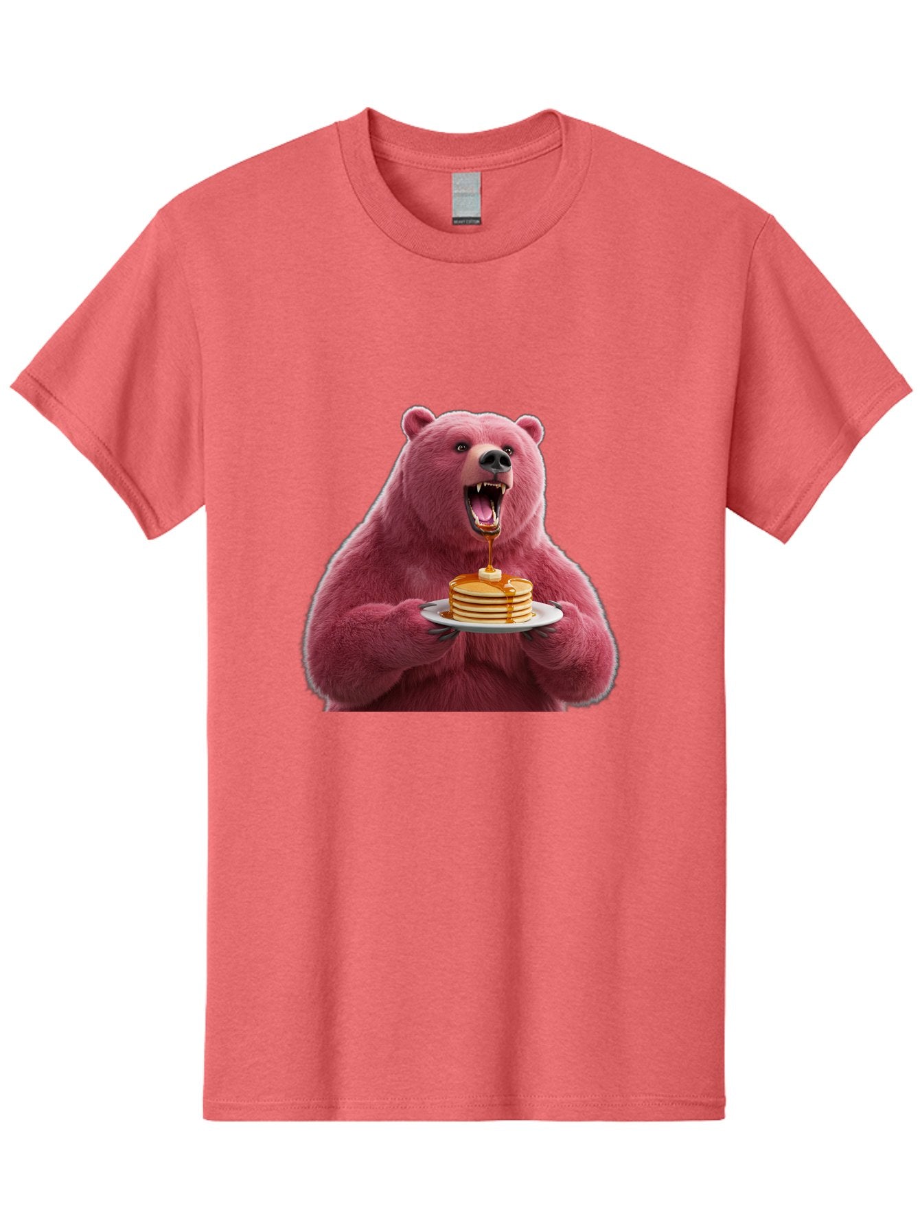Pink-Bear-Pancakes-1 Men'S Graphic Tee, 100% Cotton, Comfortable Casual Summer Wear, Machine Washable, Vintage Camera, Old Camera, Antique Camera, Black Camera, Classic Photography, Photography Equipment, Nostalgic Device, Film Camera, Bal080 8