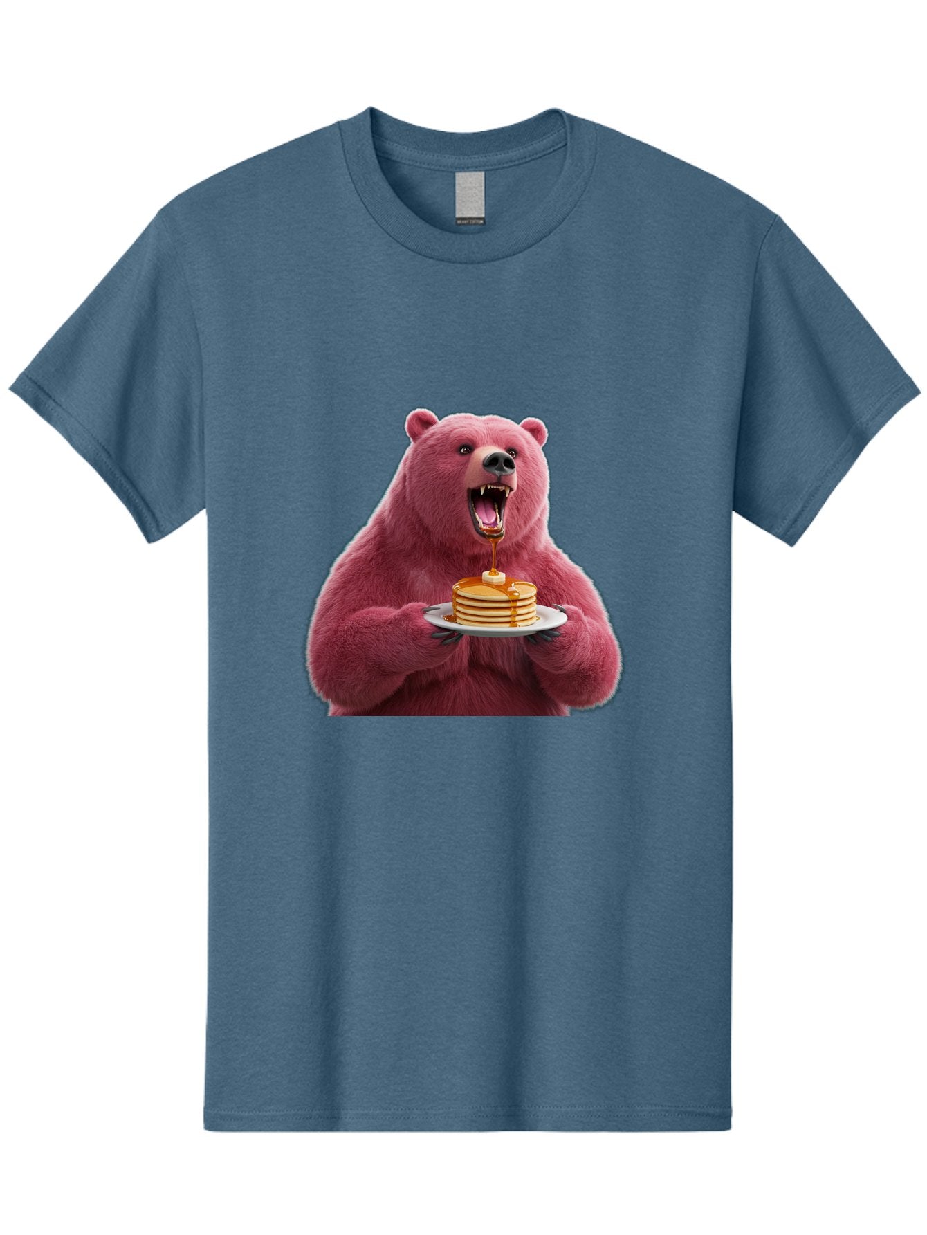 Pink-Bear-Pancakes-1 Men'S Graphic Tee, 100% Cotton, Comfortable Casual Summer Wear, Machine Washable, Vintage Camera, Old Camera, Antique Camera, Black Camera, Classic Photography, Photography Equipment, Nostalgic Device, Film Camera, Bal080