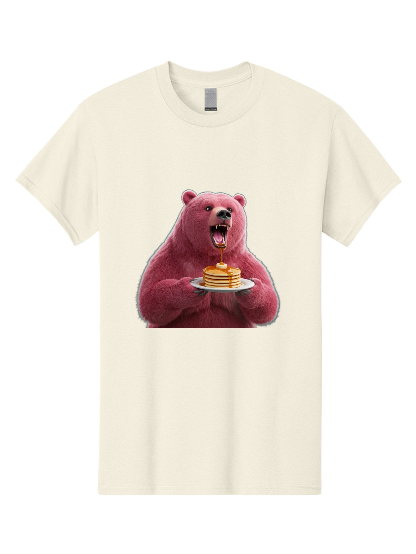 Pink-Bear-Pancakes-1 Men'S Graphic Tee, 100% Cotton, Comfortable Casual Summer Wear, Machine Washable, Vintage Camera, Old Camera, Antique Camera, Black Camera, Classic Photography, Photography Equipment, Nostalgic Device, Film Camera, Bal080 15