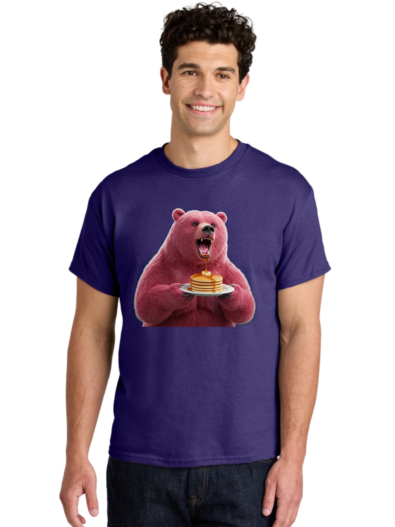 Pink-Bear-Pancakes-1 Men'S Graphic Tee, 100% Cotton, Comfortable Casual Summer Wear, Machine Washable, Vintage Camera, Old Camera, Antique Camera, Black Camera, Classic Photography, Photography Equipment, Nostalgic Device, Film Camera, Bal080 29