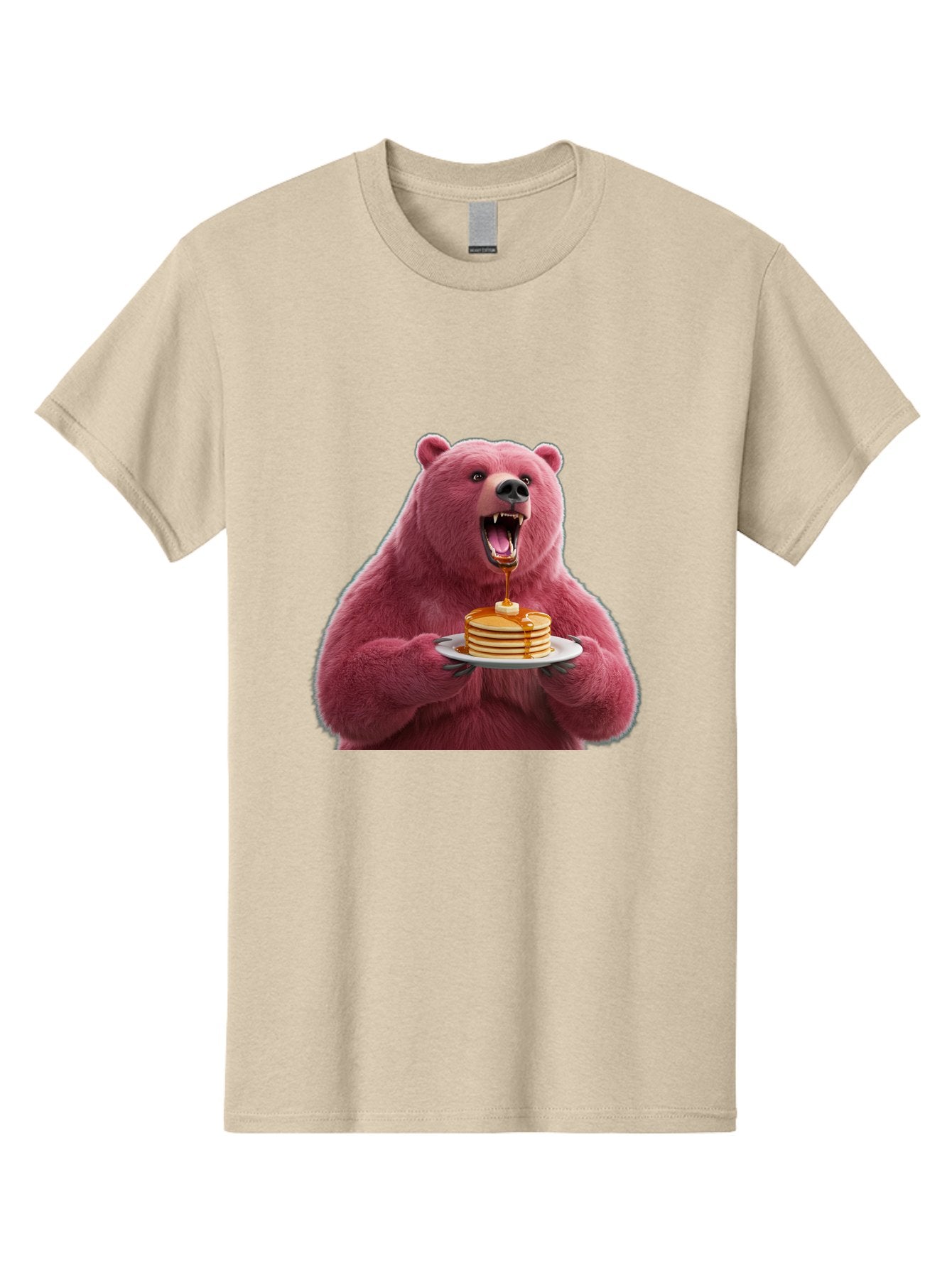 Pink-Bear-Pancakes-1 Men'S Graphic Tee, 100% Cotton, Comfortable Casual Summer Wear, Machine Washable, Vintage Camera, Old Camera, Antique Camera, Black Camera, Classic Photography, Photography Equipment, Nostalgic Device, Film Camera, Bal080 4