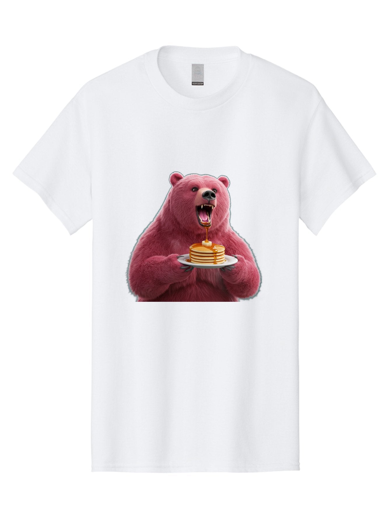 Pink-Bear-Pancakes-1 Men'S Graphic Tee, 100% Cotton, Comfortable Casual Summer Wear, Machine Washable, Vintage Camera, Old Camera, Antique Camera, Black Camera, Classic Photography, Photography Equipment, Nostalgic Device, Film Camera, Bal080 11