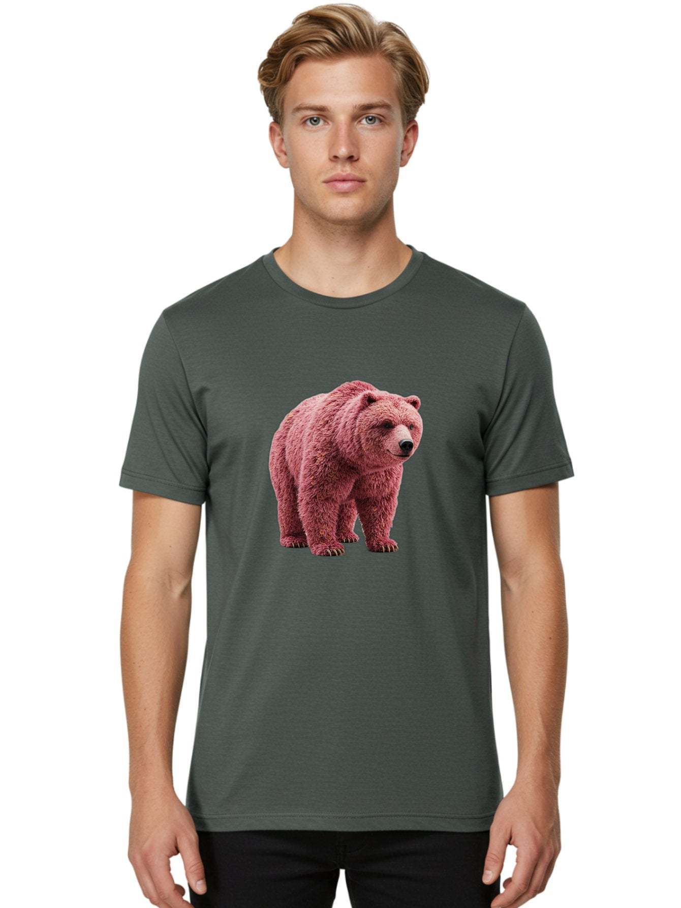 Pink-Bear Men'S Graphic Tee, 100% Cotton, Comfortable Casual Summer Wear, Machine Washable, Vintage Camera, Old Camera, Antique Camera, Black Camera, Classic Photography, Photography Equipment, Nostalgic Device, Film Camera, Camera Art Bal082 28