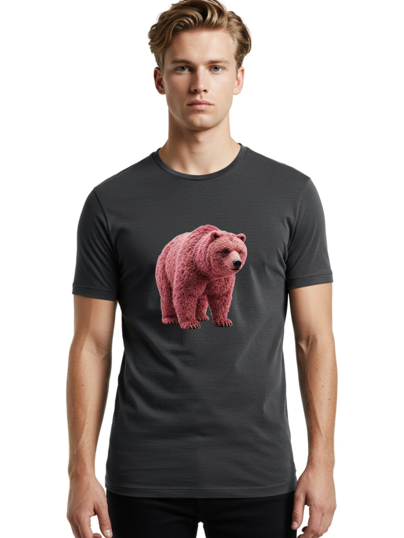 Pink-Bear Men'S Graphic Tee, 100% Cotton, Comfortable Casual Summer Wear, Machine Washable, Vintage Camera, Old Camera, Antique Camera, Black Camera, Classic Photography, Photography Equipment, Nostalgic Device, Film Camera, Camera Art Bal082 27