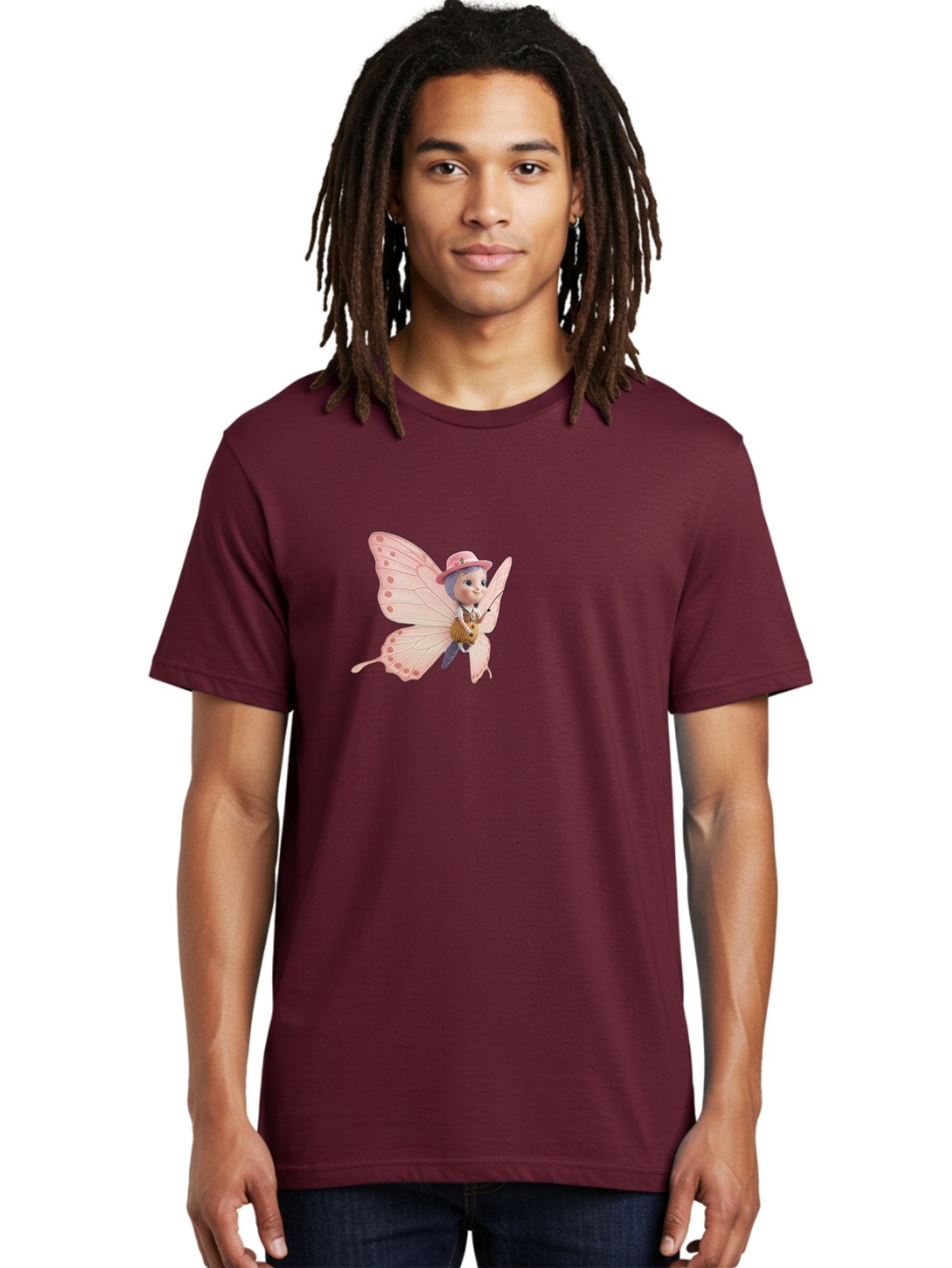 Pink-Butterfly-1 Men'S Graphic Tee, 100% Cotton, Comfortable Casual Summer Wear, Machine Washable, Vintage Camera, Old Camera, Antique Camera, Black Camera, Classic Photography, Photography Equipment, Nostalgic Device, Film Camera, Camera Art Bal086 18