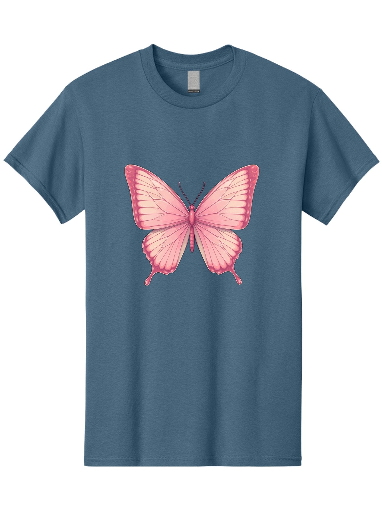 Pink-Butterfly-2 Men'S Graphic Tee, 100% Cotton, Comfortable Casual Summer Wear, Machine Washable, Vintage Camera, Old Camera, Antique Camera, Black Camera, Classic Photography, Photography Equipment, Nostalgic Device, Film Camera, Camera Art Bal087 5
