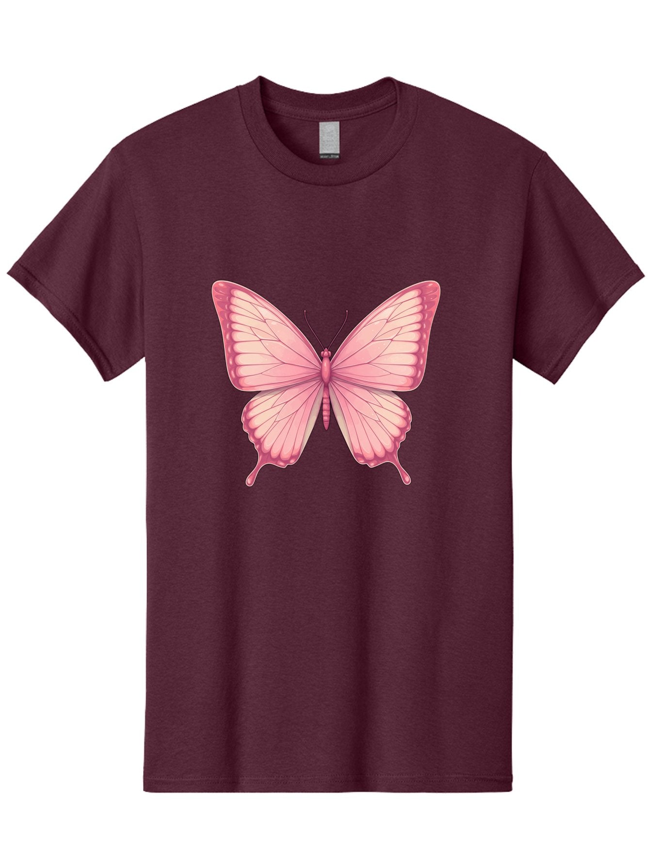 Pink-Butterfly-2 Men'S Graphic Tee, 100% Cotton, Comfortable Casual Summer Wear, Machine Washable, Vintage Camera, Old Camera, Antique Camera, Black Camera, Classic Photography, Photography Equipment, Nostalgic Device, Film Camera, Camera Art Bal087 6
