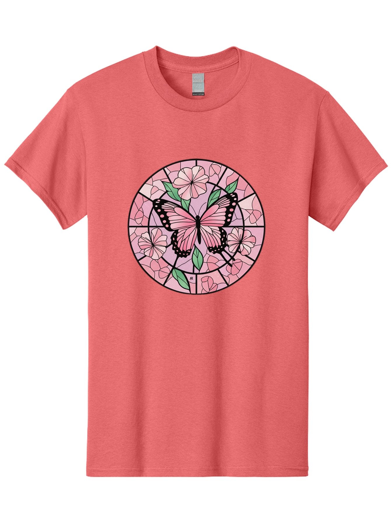 Pink-Butterfly-Stained-Glass Men'S Graphic Tee, 100% Cotton, Comfortable Casual Summer Wear, Machine Washable, Vintage Camera, Old Camera, Antique Camera, Black Camera, Classic Photography, Photography Equipment, Nostalgic Device, Film Camera, Bal088 14
