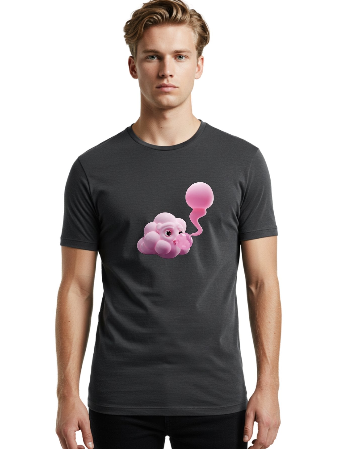 Pink-Cloud-Balloon Men'S Graphic Tee, 100% Cotton, Comfortable Casual Summer Wear, Machine Washable, Vintage Camera, Old Camera, Antique Camera, Black Camera, Classic Photography, Photography Equipment, Nostalgic Device, Film Camera, Bal091 18