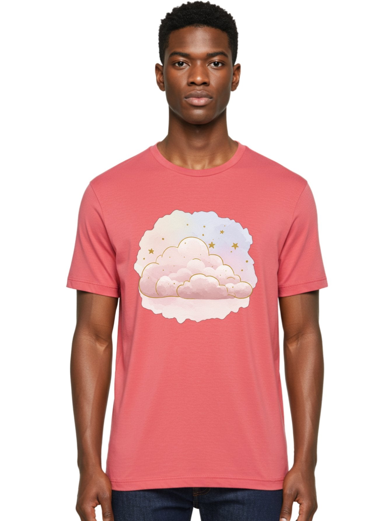 Pink-Clouds-Stars Men'S Graphic Tee, 100% Cotton, Comfortable Casual Summer Wear, Machine Washable, Vintage Camera, Old Camera, Antique Camera, Black Camera, Classic Photography, Photography Equipment, Nostalgic Device, Film Camera, Camera Art Bal092 18