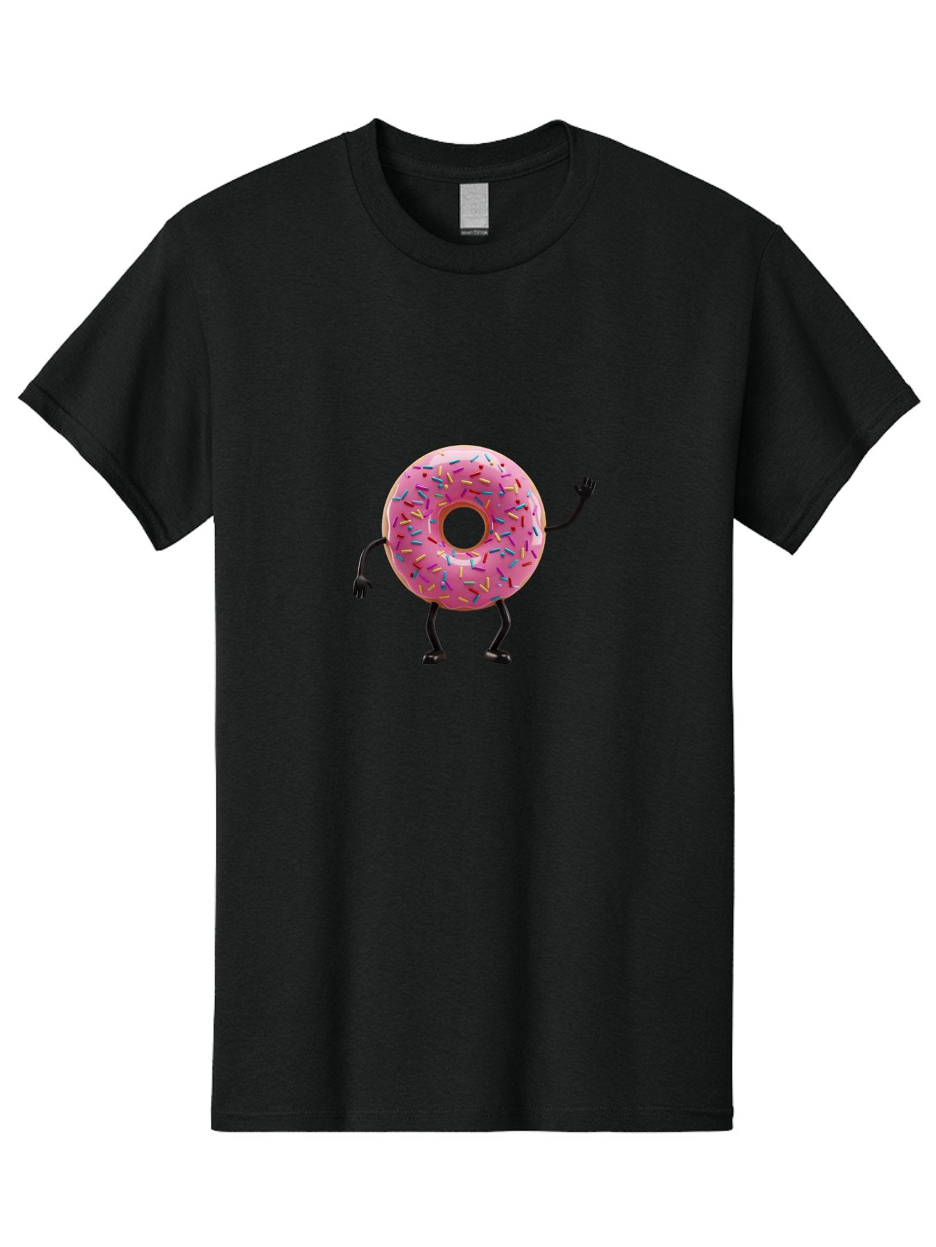 Pink-Donut-Character Men'S Graphic Tee, 100% Cotton, Comfortable Casual Summer Wear, Machine Washable, Vintage Camera, Old Camera, Antique Camera, Black Camera, Classic Photography, Photography Equipment, Nostalgic Device, Film Camera, Bal098 7