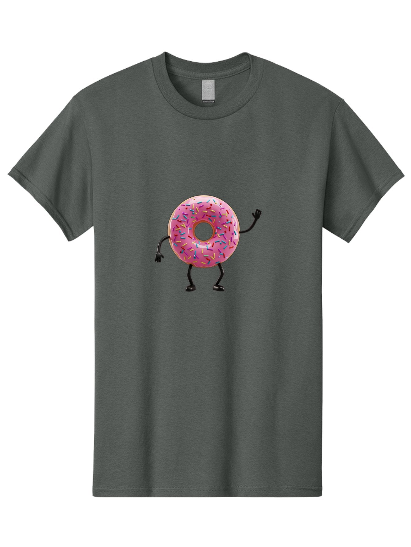 Pink-Donut-Character Men'S Graphic Tee, 100% Cotton, Comfortable Casual Summer Wear, Machine Washable, Vintage Camera, Old Camera, Antique Camera, Black Camera, Classic Photography, Photography Equipment, Nostalgic Device, Film Camera, Bal098 5