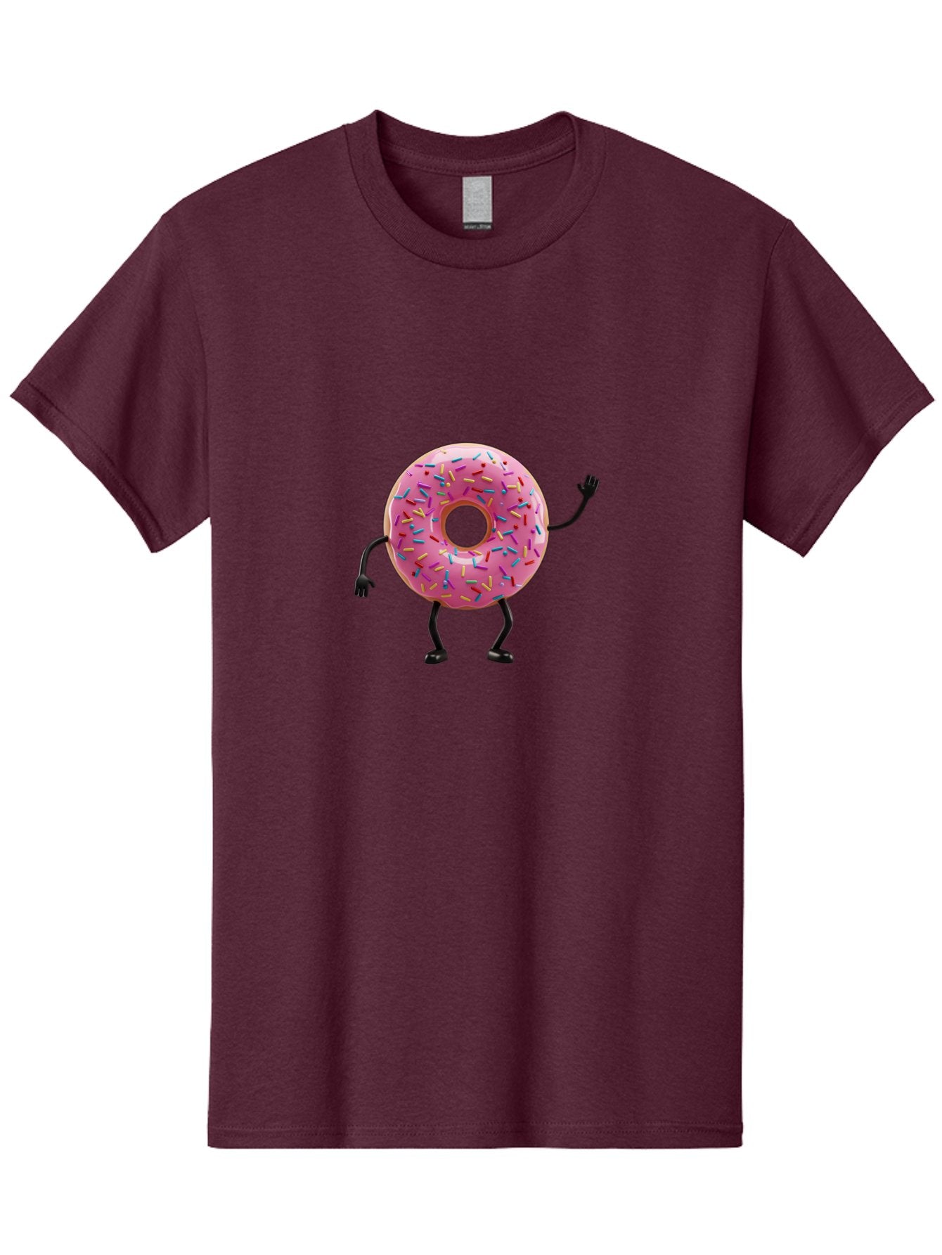 Pink-Donut-Character Men'S Graphic Tee, 100% Cotton, Comfortable Casual Summer Wear, Machine Washable, Vintage Camera, Old Camera, Antique Camera, Black Camera, Classic Photography, Photography Equipment, Nostalgic Device, Film Camera, Bal098 10