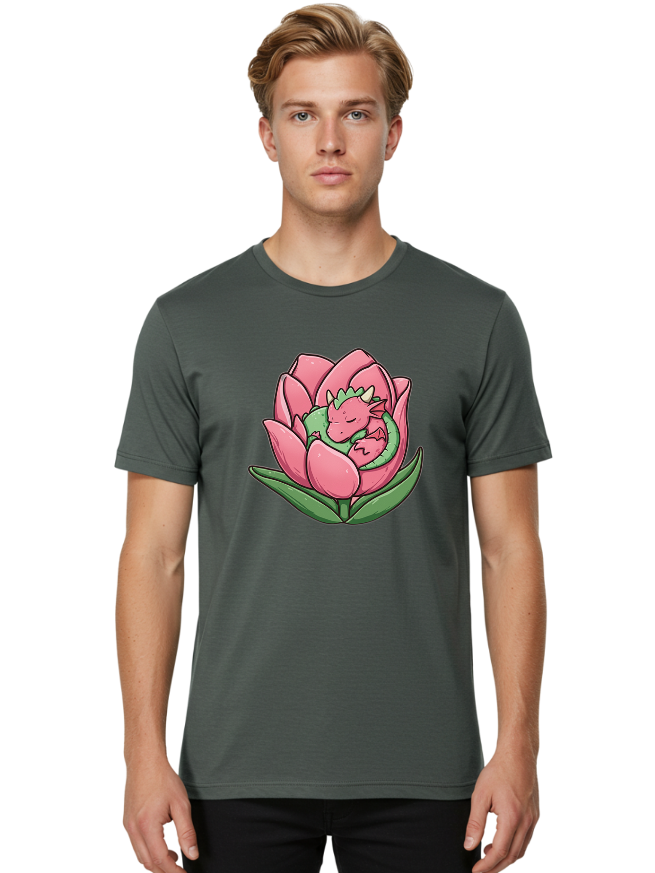 Pink-Dragon-Sleeping-In-Lotus-Flower Men'S Graphic Tee, 100% Cotton, Comfortable Casual Summer Wear, Machine Washable, Vintage Camera, Old Camera, Antique Camera, Black Camera, Classic Photography, Photography Equipment, Nostalgic Device, Bal107 21