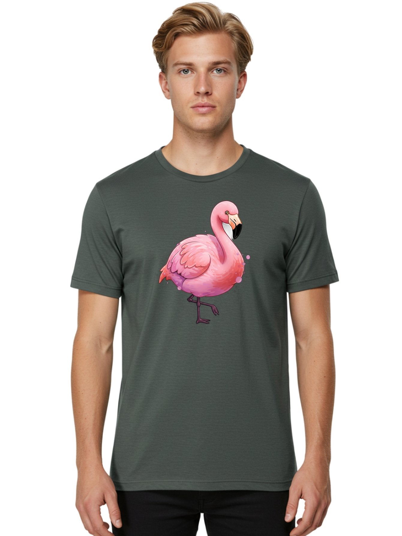 Pink-Flamingo-3 Men'S Graphic Tee, 100% Cotton, Comfortable Casual Summer Wear, Machine Washable, Vintage Camera, Old Camera, Antique Camera, Black Camera, Classic Photography, Photography Equipment, Nostalgic Device, Film Camera, Camera Art Bal116 17