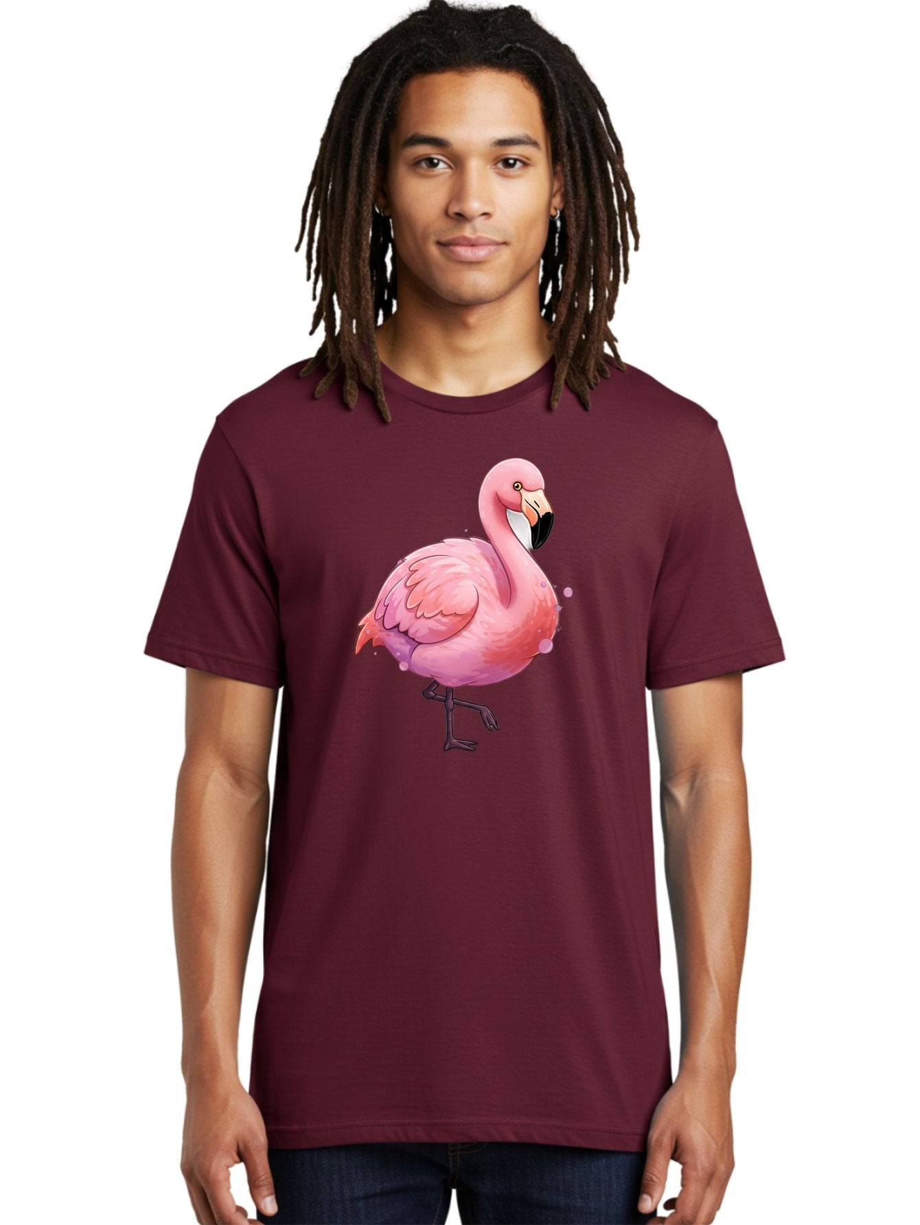 Pink-Flamingo-3 Men'S Graphic Tee, 100% Cotton, Comfortable Casual Summer Wear, Machine Washable, Vintage Camera, Old Camera, Antique Camera, Black Camera, Classic Photography, Photography Equipment, Nostalgic Device, Film Camera, Camera Art Bal116 24