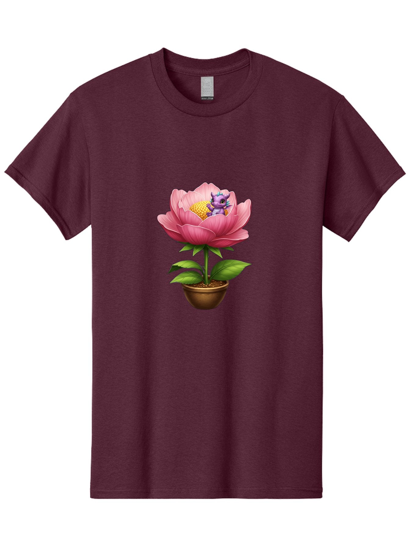 Pink-Flower-With-Purple-Dragon Men'S Graphic Tee, 100% Cotton, Comfortable Casual Summer Wear, Machine Washable, Vintage Camera, Old Camera, Antique Camera, Black Camera, Classic Photography, Photography Equipment, Nostalgic Device, Bal125 9