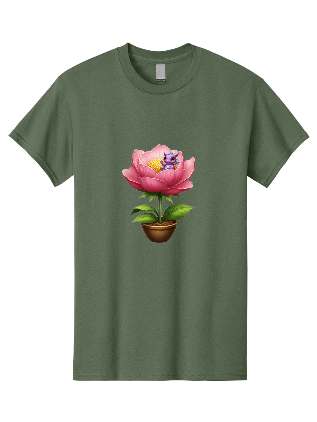 Pink-Flower-With-Purple-Dragon Men'S Graphic Tee, 100% Cotton, Comfortable Casual Summer Wear, Machine Washable, Vintage Camera, Old Camera, Antique Camera, Black Camera, Classic Photography, Photography Equipment, Nostalgic Device, Bal125