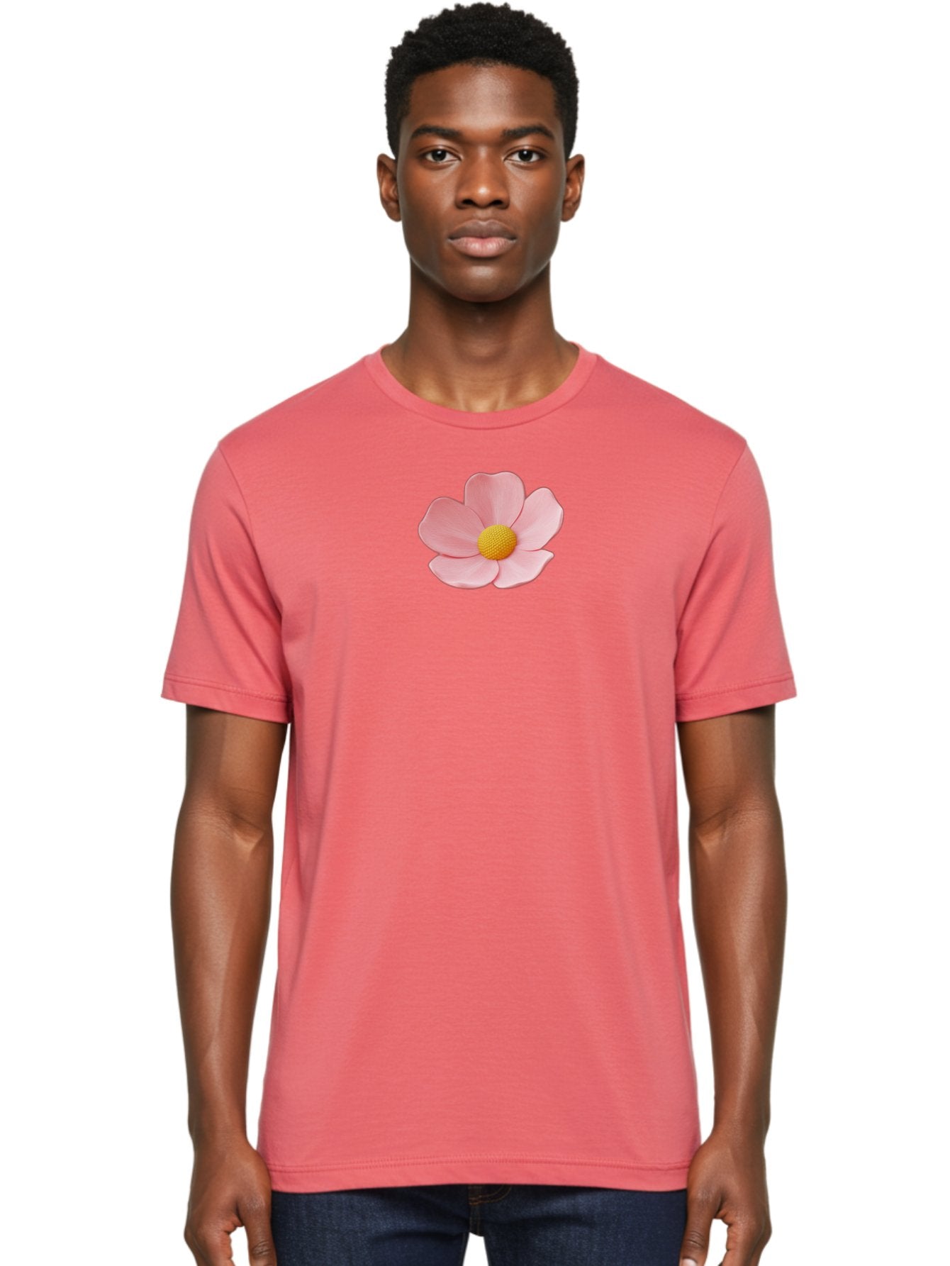 Pink-Flower Men'S Graphic Tee, 100% Cotton, Comfortable Casual Summer Wear, Machine Washable, Vintage Camera, Old Camera, Antique Camera, Black Camera, Classic Photography, Photography Equipment, Nostalgic Device, Film Camera, Camera Art Bal126 20