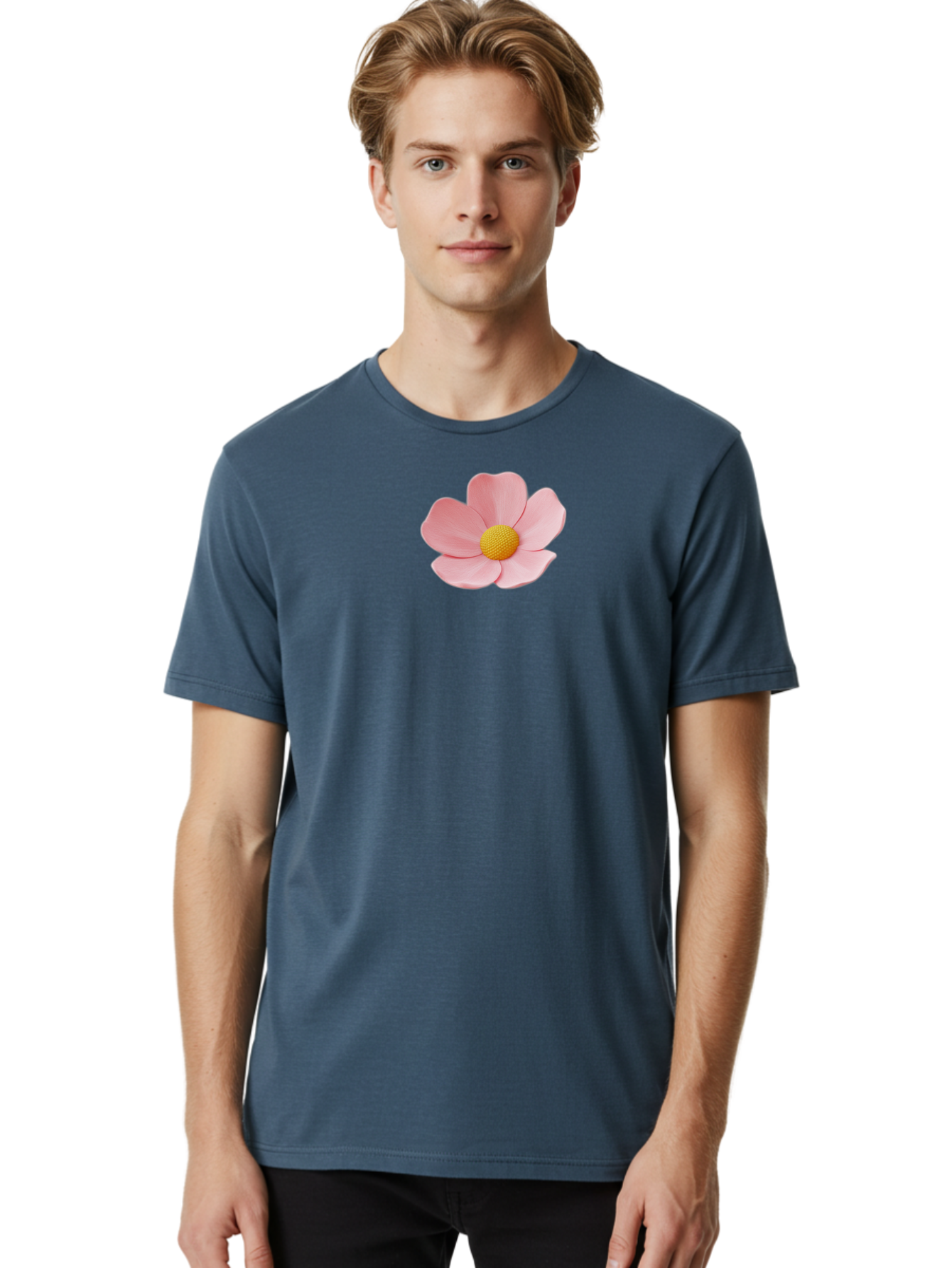 Pink-Flower Men'S Graphic Tee, 100% Cotton, Comfortable Casual Summer Wear, Machine Washable, Vintage Camera, Old Camera, Antique Camera, Black Camera, Classic Photography, Photography Equipment, Nostalgic Device, Film Camera, Camera Art Bal126 29