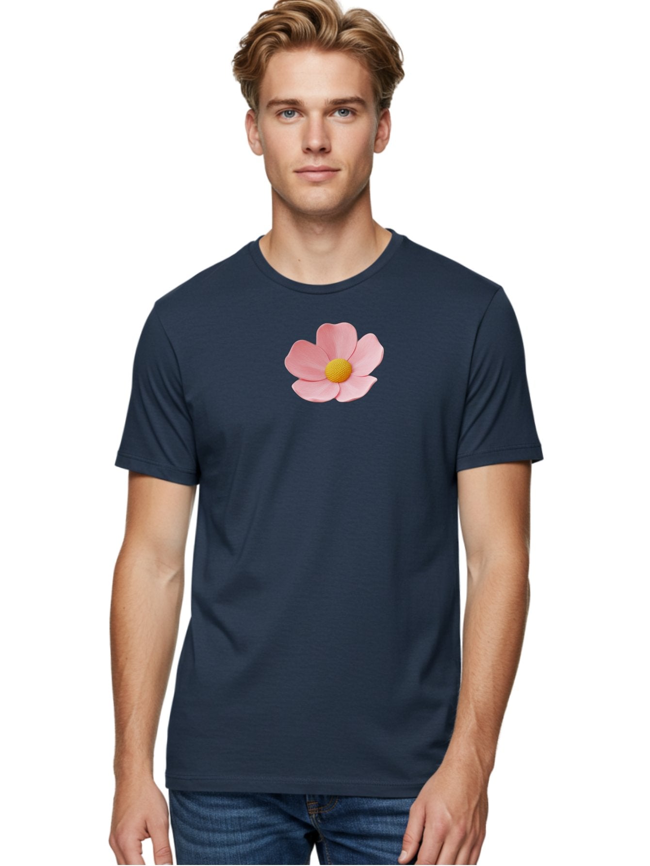 Pink-Flower Men'S Graphic Tee, 100% Cotton, Comfortable Casual Summer Wear, Machine Washable, Vintage Camera, Old Camera, Antique Camera, Black Camera, Classic Photography, Photography Equipment, Nostalgic Device, Film Camera, Camera Art Bal126 24