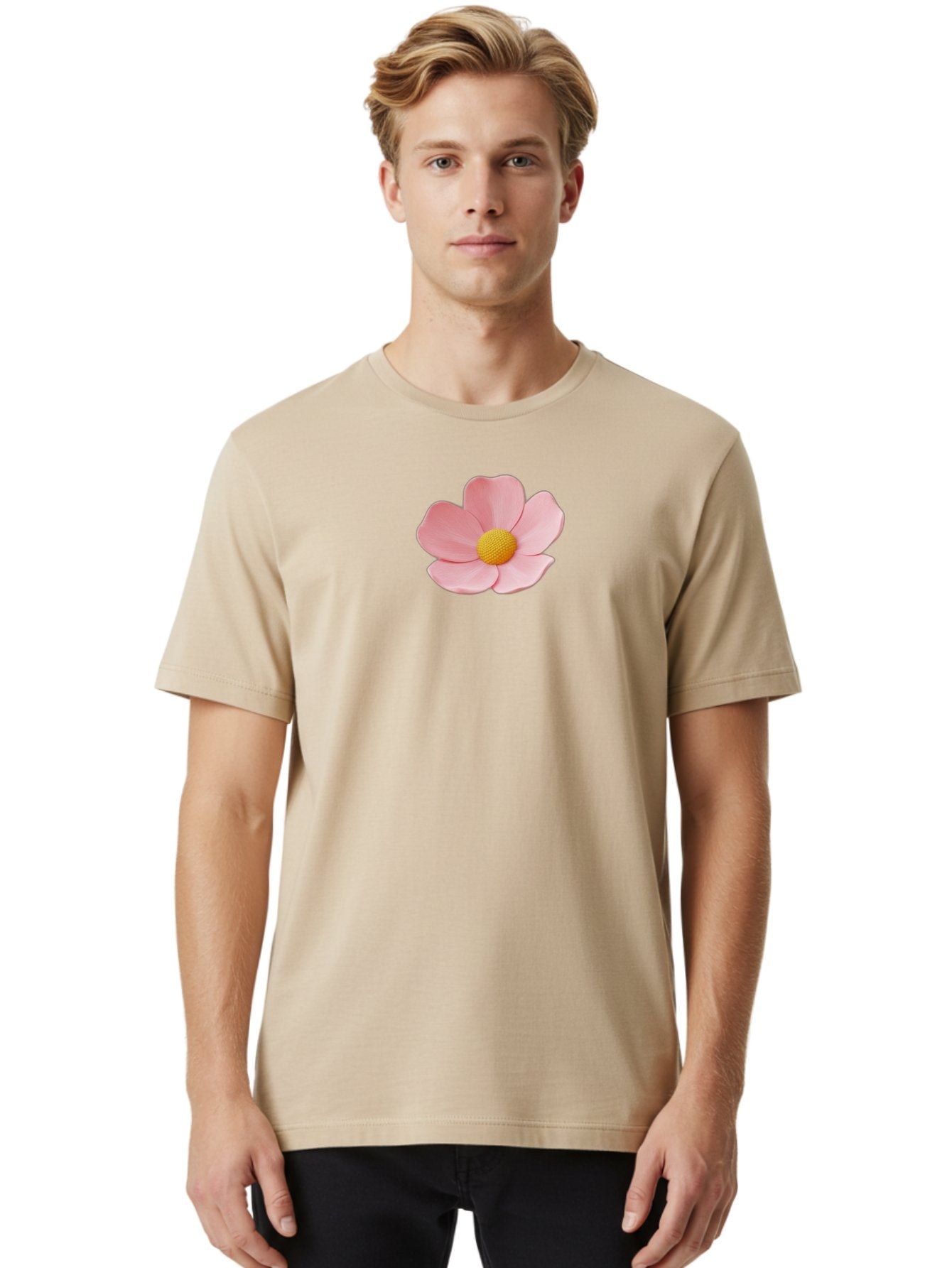 Pink-Flower Men'S Graphic Tee, 100% Cotton, Comfortable Casual Summer Wear, Machine Washable, Vintage Camera, Old Camera, Antique Camera, Black Camera, Classic Photography, Photography Equipment, Nostalgic Device, Film Camera, Camera Art Bal126 18