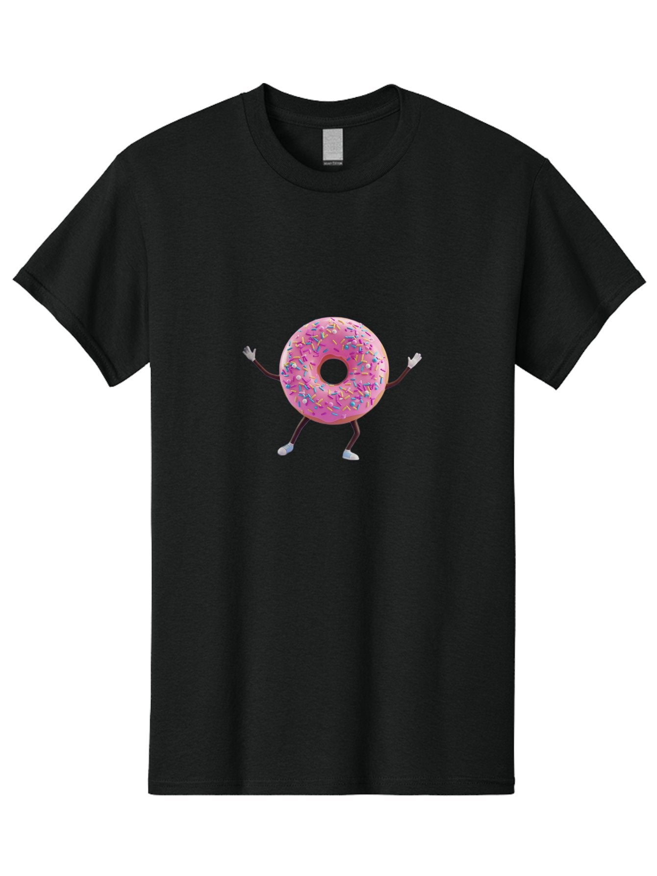 Pink-Frosting-Donut Men'S Graphic Tee, 100% Cotton, Comfortable Casual Summer Wear, Machine Washable, Vintage Camera, Old Camera, Antique Camera, Black Camera, Classic Photography, Photography Equipment, Nostalgic Device, Film Camera, Bal127 5