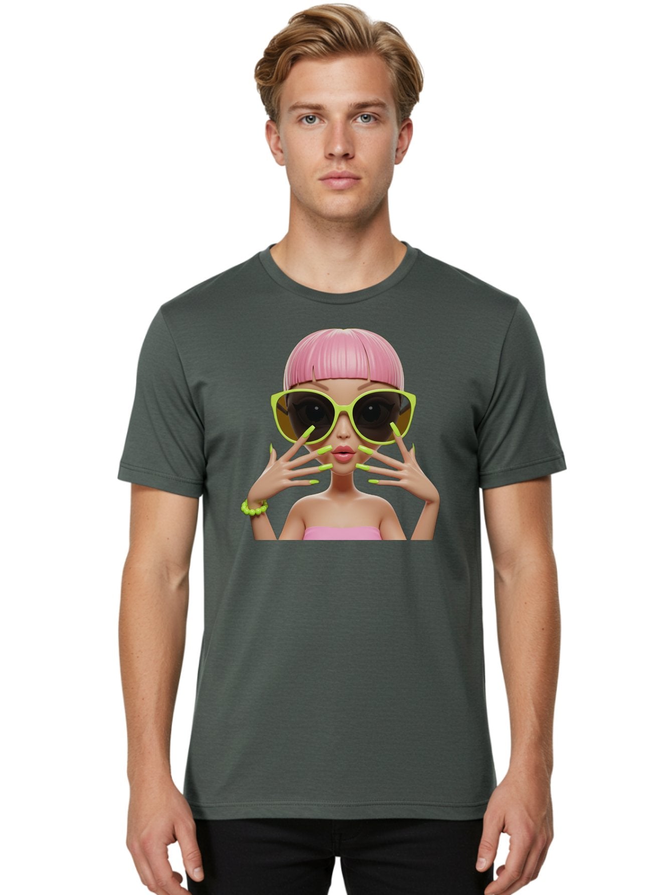 Pink-Hair-Doll Men'S Graphic Tee, 100% Cotton, Comfortable Casual Summer Wear, Machine Washable, Vintage Camera, Old Camera, Antique Camera, Black Camera, Classic Photography, Photography Equipment, Nostalgic Device, Film Camera, Camera Art Bal129 19