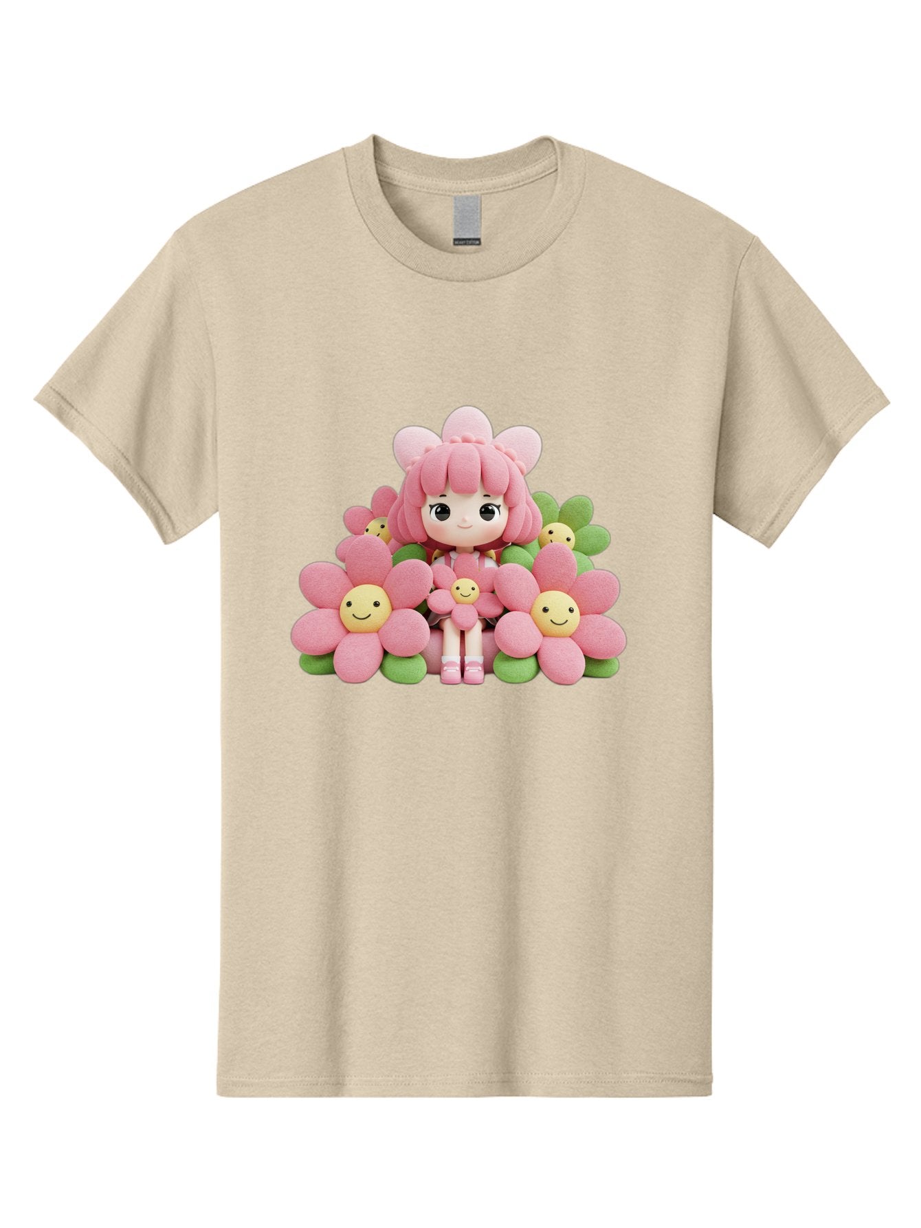 Pink-Haired-Doll-In-Flowers Men'S Graphic Tee, 100% Cotton, Comfortable Casual Summer Wear, Machine Washable, Vintage Camera, Old Camera, Antique Camera, Black Camera, Classic Photography, Photography Equipment, Nostalgic Device, Film Camera, Bal130 11