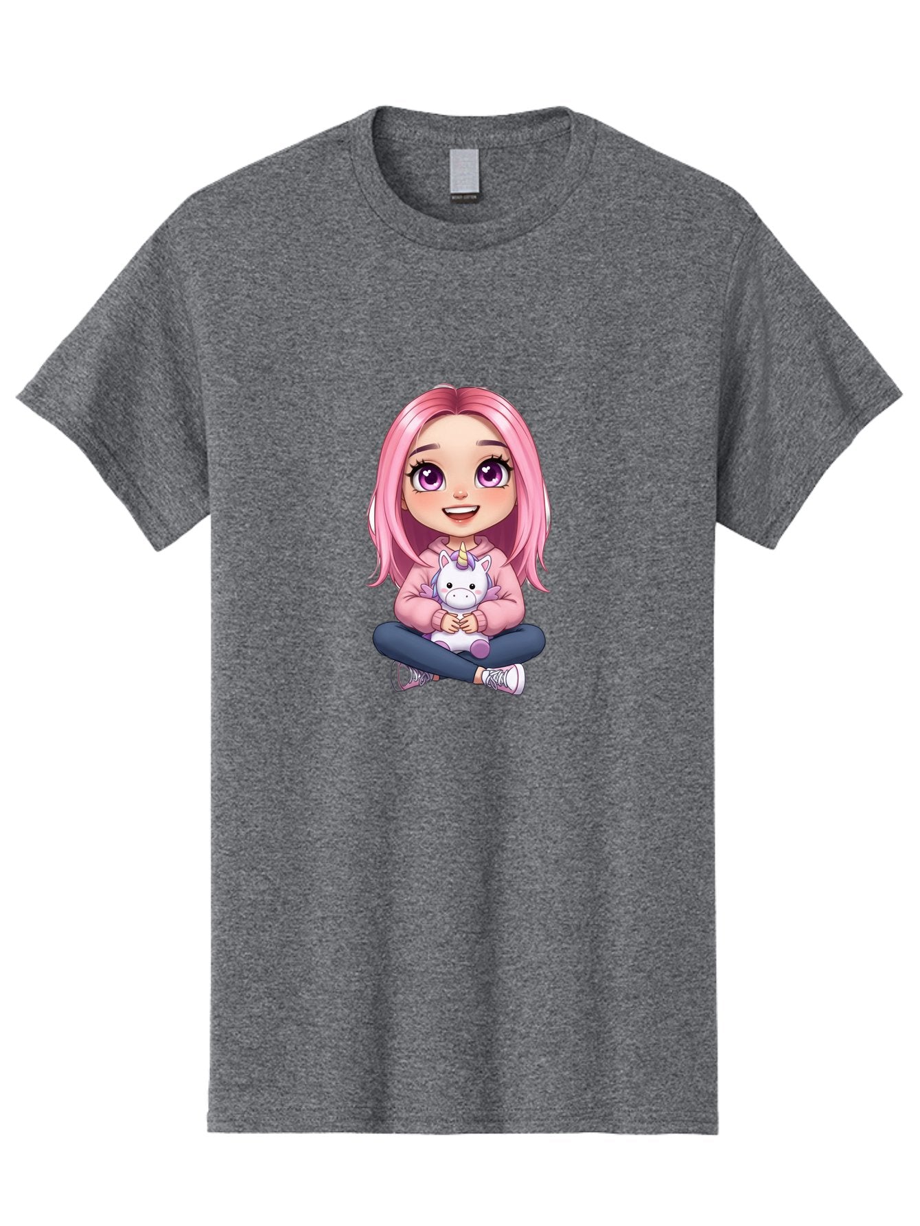 Pink-Haired-Girl-With-Unicorn Men'S Graphic Tee, 100% Cotton, Comfortable Casual Summer Wear, Machine Washable, Vintage Camera, Old Camera, Antique Camera, Black Camera, Classic Photography, Photography Equipment, Nostalgic Device, Bal131 13