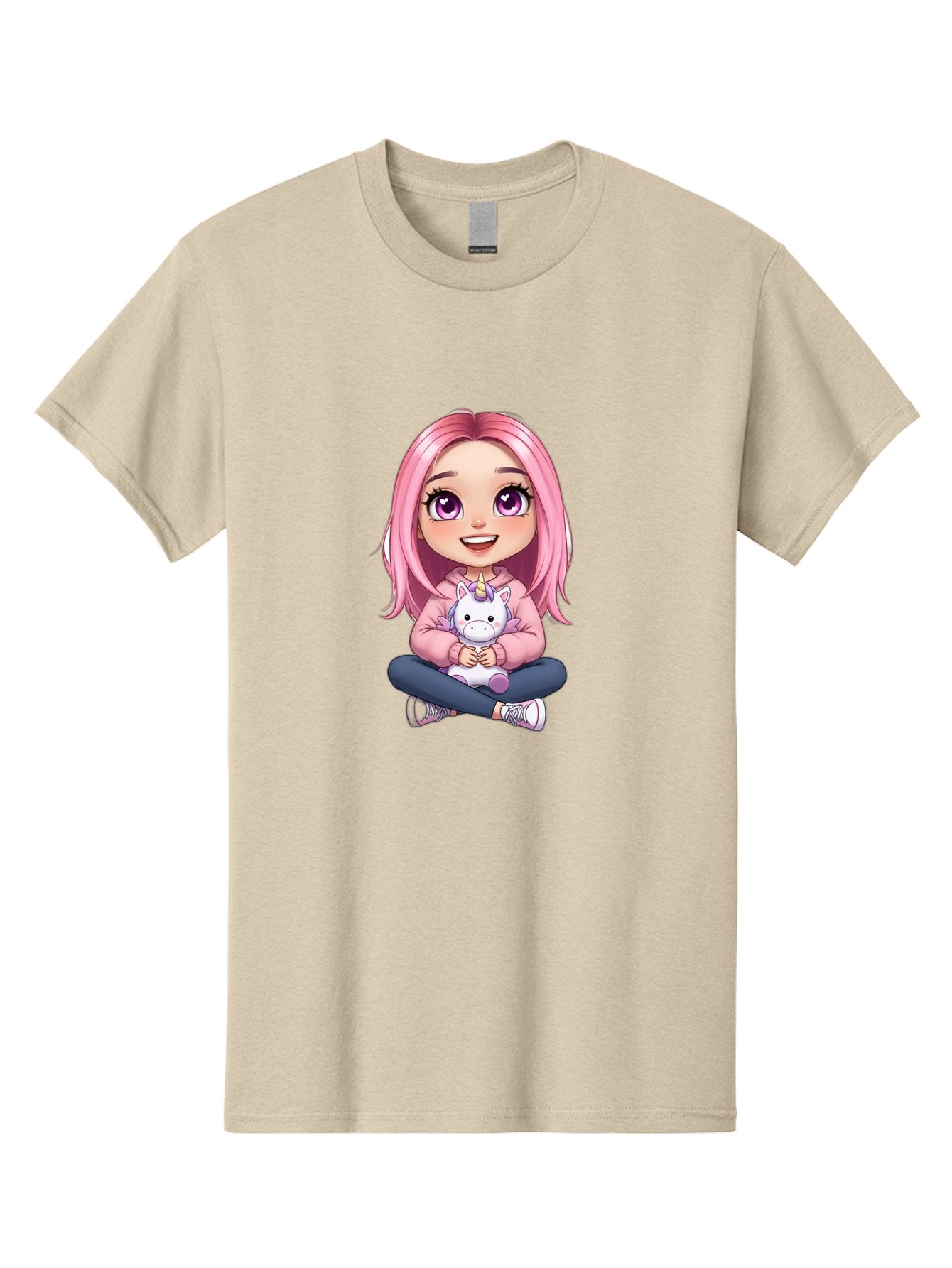 Pink-Haired-Girl-With-Unicorn Men'S Graphic Tee, 100% Cotton, Comfortable Casual Summer Wear, Machine Washable, Vintage Camera, Old Camera, Antique Camera, Black Camera, Classic Photography, Photography Equipment, Nostalgic Device, Bal131 8