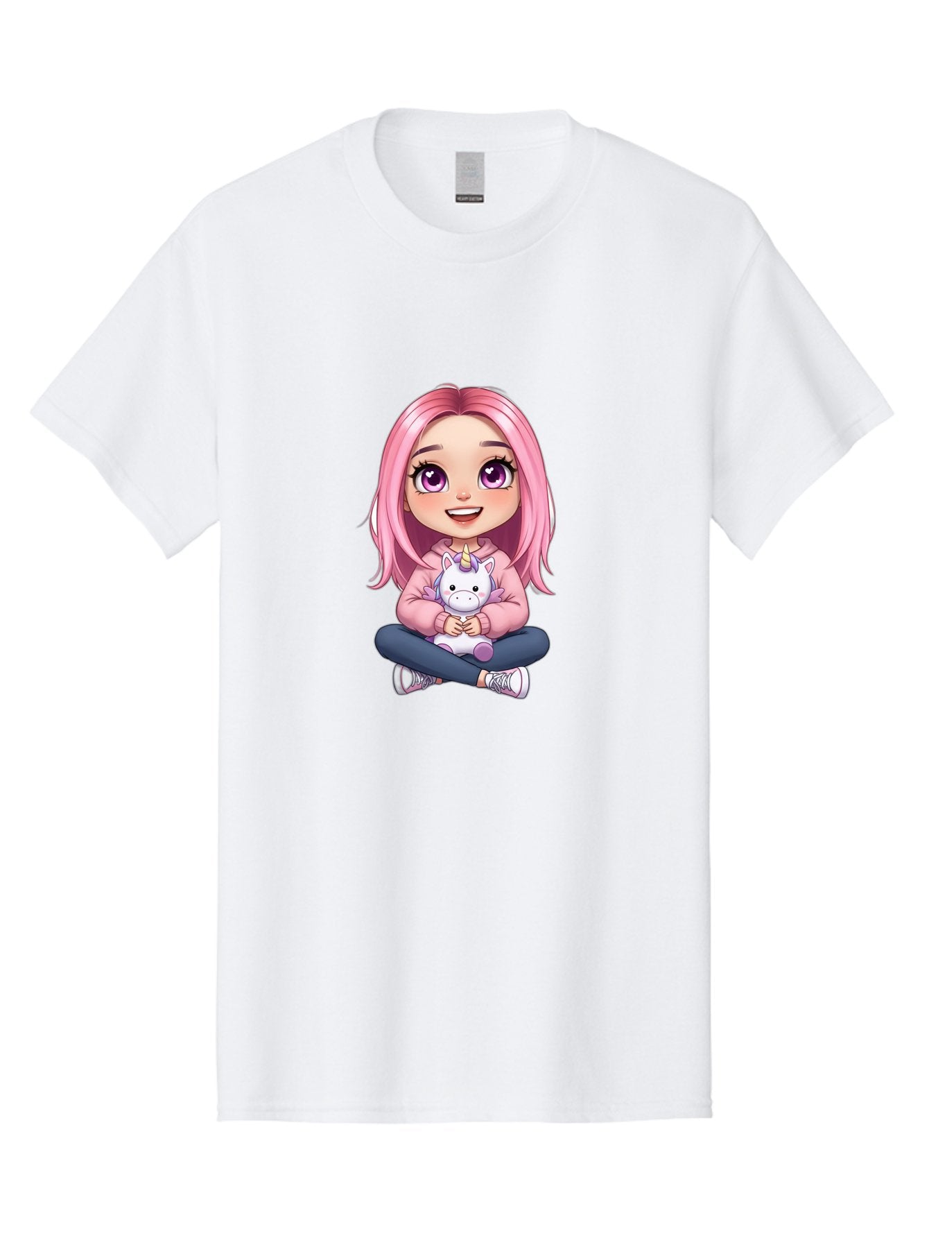 Pink-Haired-Girl-With-Unicorn Men'S Graphic Tee, 100% Cotton, Comfortable Casual Summer Wear, Machine Washable, Vintage Camera, Old Camera, Antique Camera, Black Camera, Classic Photography, Photography Equipment, Nostalgic Device, Bal131 12