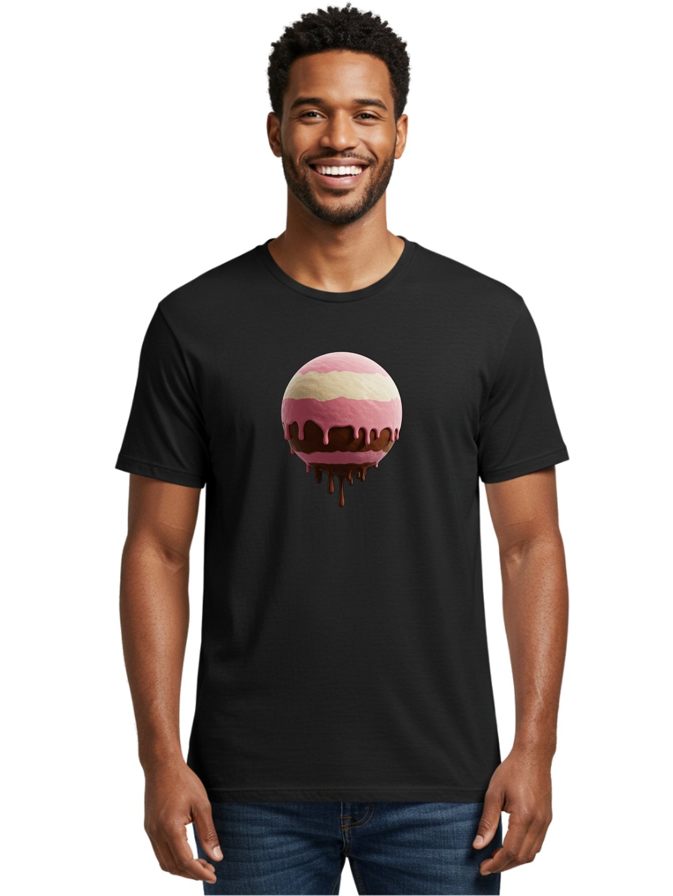 Pink-Ice-Cream-Scoop-With-Chocolate-Sauce Men'S Graphic Tee, 100% Cotton, Comfortable Casual Summer Wear, Machine Washable, Vintage Camera, Old Camera, Antique Camera, Black Camera, Classic Photography, Photography Equipment, Nostalgic Device, Bal133 29