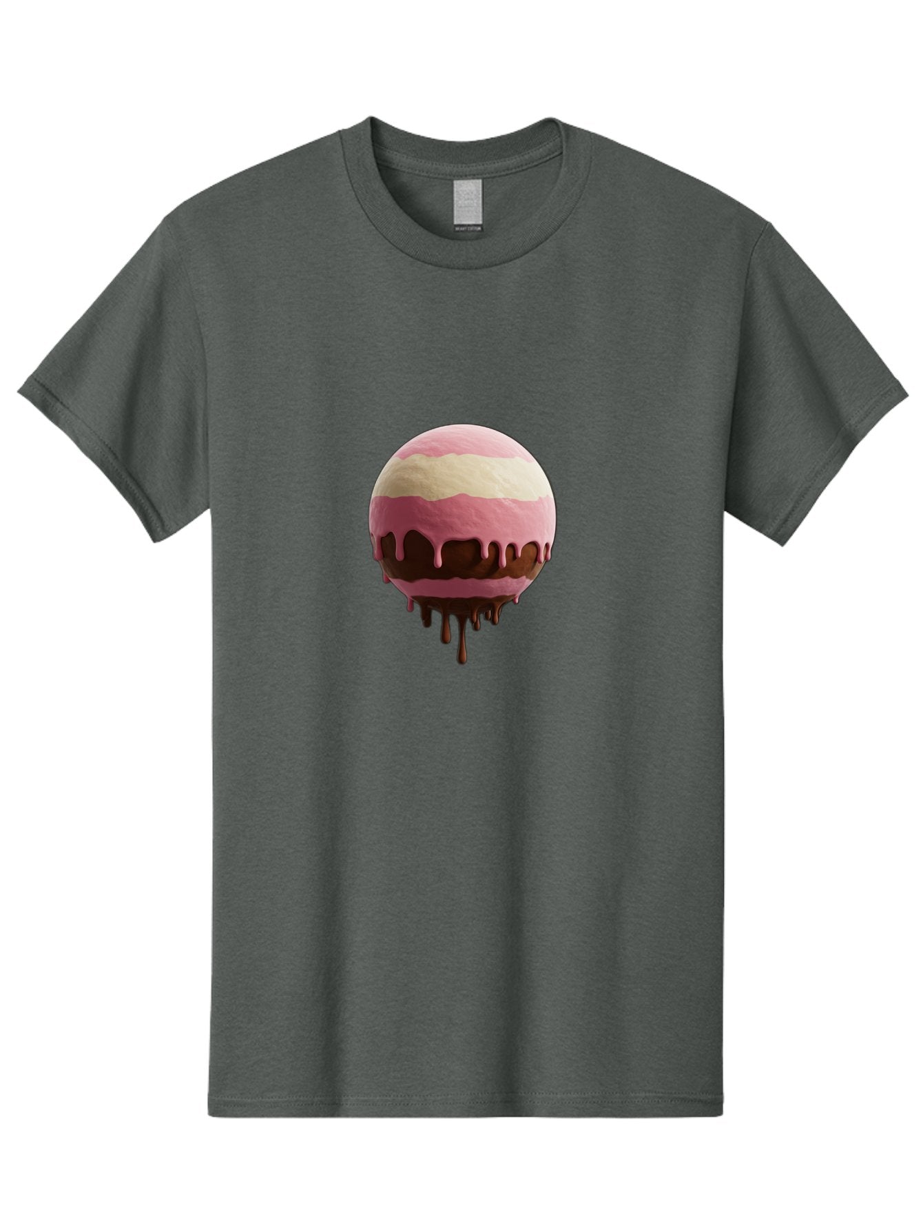 Pink-Ice-Cream-Scoop-With-Chocolate-Sauce Men'S Graphic Tee, 100% Cotton, Comfortable Casual Summer Wear, Machine Washable, Vintage Camera, Old Camera, Antique Camera, Black Camera, Classic Photography, Photography Equipment, Nostalgic Device, Bal133 15