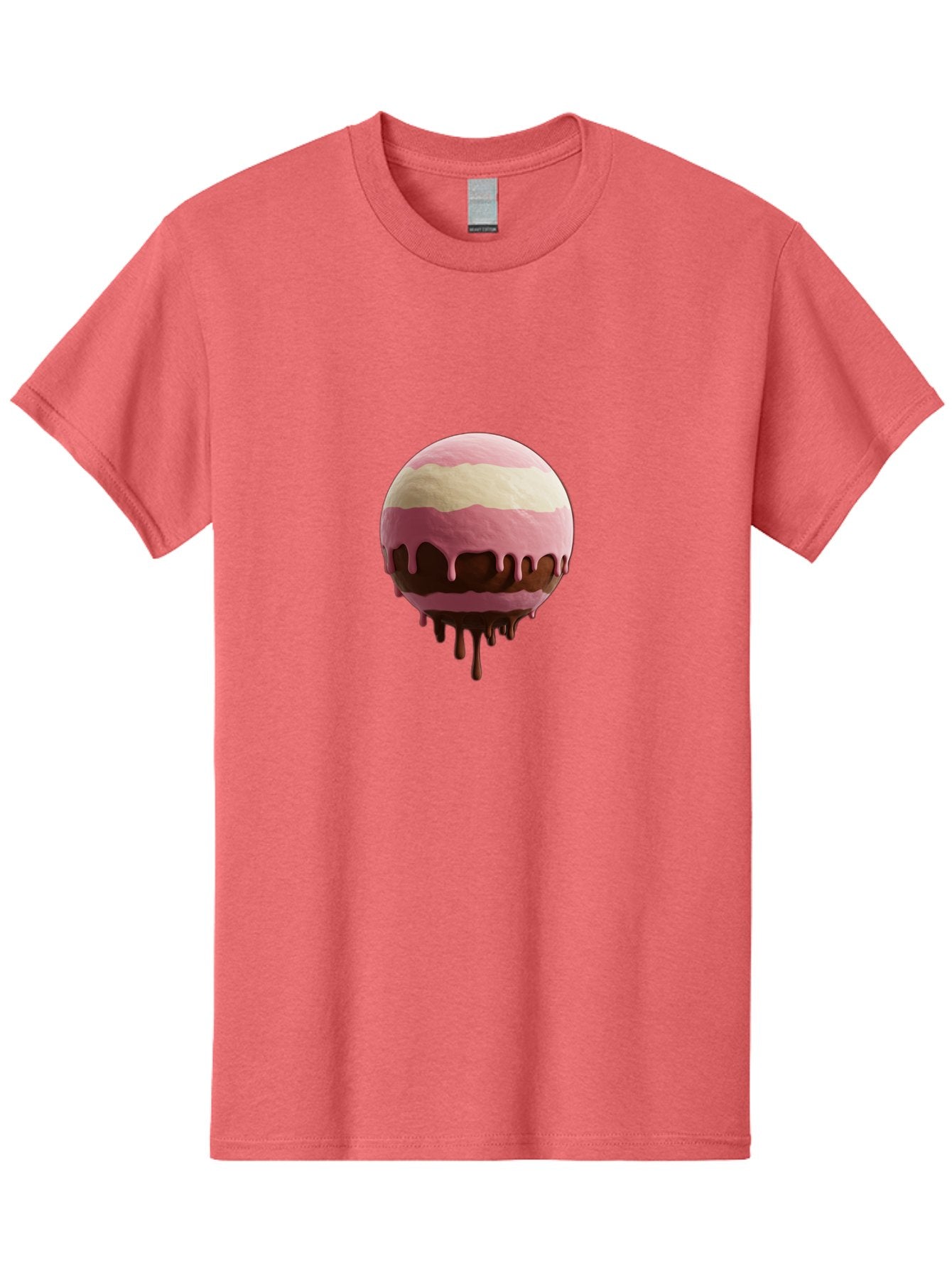 Pink-Ice-Cream-Scoop-With-Chocolate-Sauce Men'S Graphic Tee, 100% Cotton, Comfortable Casual Summer Wear, Machine Washable, Vintage Camera, Old Camera, Antique Camera, Black Camera, Classic Photography, Photography Equipment, Nostalgic Device, Bal133 13