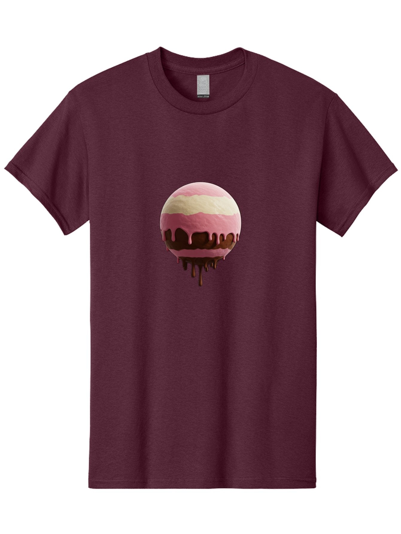 Pink-Ice-Cream-Scoop-With-Chocolate-Sauce Men'S Graphic Tee, 100% Cotton, Comfortable Casual Summer Wear, Machine Washable, Vintage Camera, Old Camera, Antique Camera, Black Camera, Classic Photography, Photography Equipment, Nostalgic Device, Bal133 8