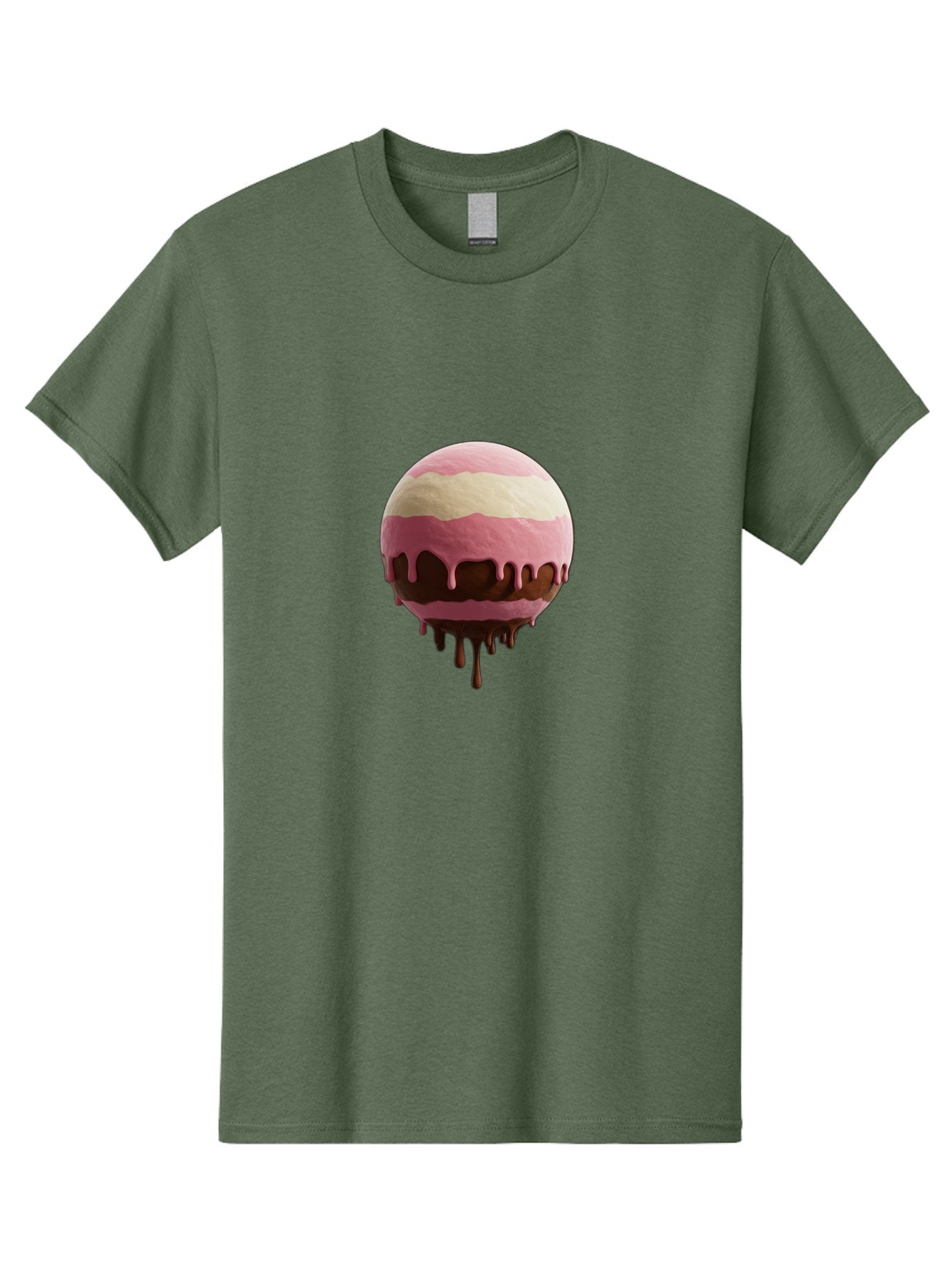 Pink-Ice-Cream-Scoop-With-Chocolate-Sauce Men'S Graphic Tee, 100% Cotton, Comfortable Casual Summer Wear, Machine Washable, Vintage Camera, Old Camera, Antique Camera, Black Camera, Classic Photography, Photography Equipment, Nostalgic Device, Bal133 4
