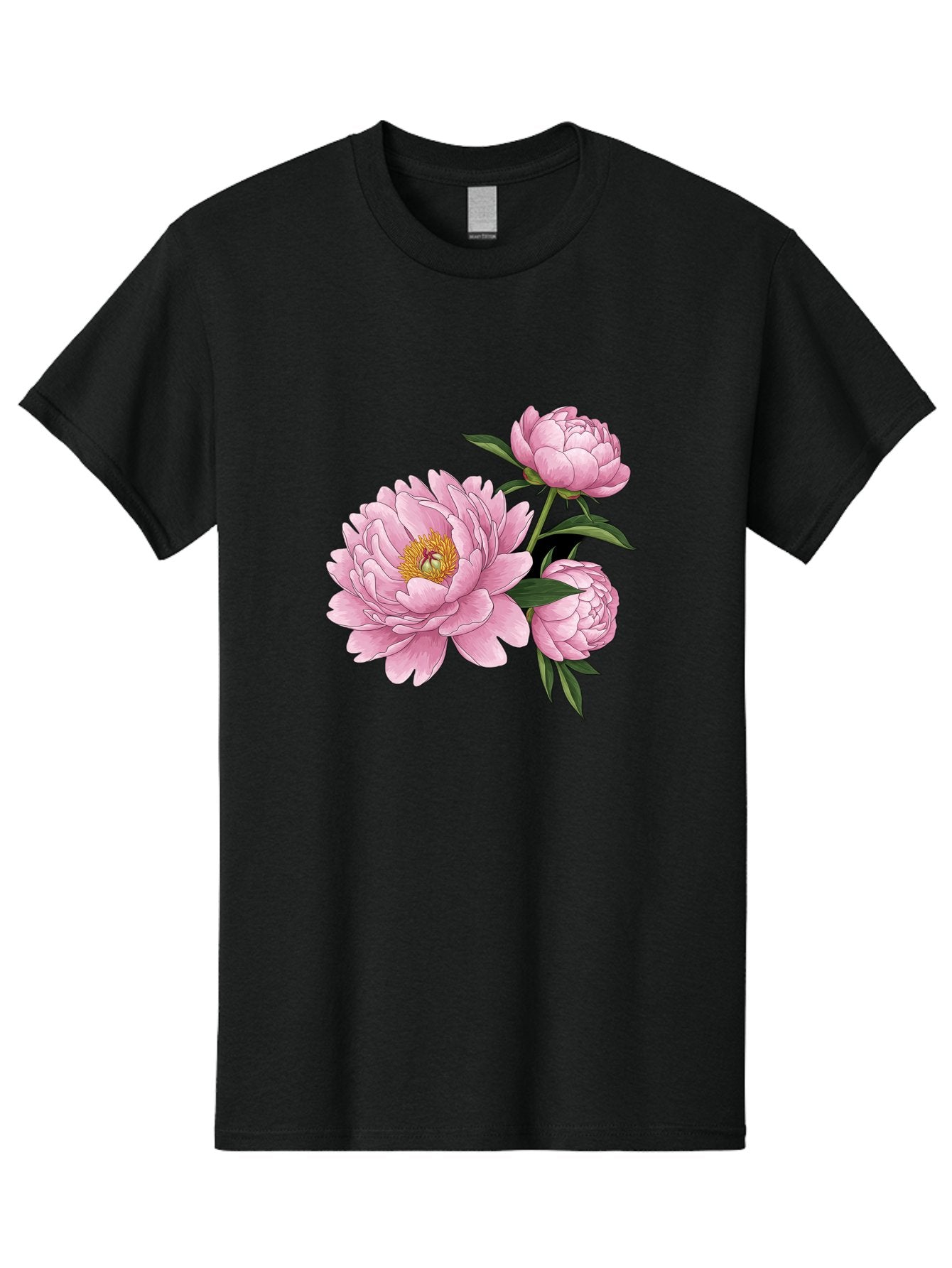 Pink-Peonies-1 Men'S Graphic Tee, 100% Cotton, Comfortable Casual Summer Wear, Machine Washable, Vintage Camera, Old Camera, Antique Camera, Black Camera, Classic Photography, Photography Equipment, Nostalgic Device, Film Camera, Camera Art Bal135 6