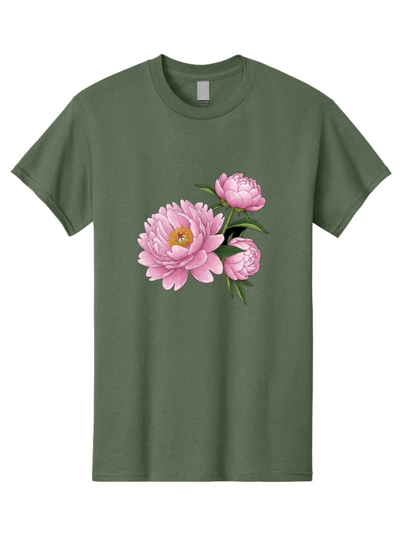 Pink-Peonies-1 Men'S Graphic Tee, 100% Cotton, Comfortable Casual Summer Wear, Machine Washable, Vintage Camera, Old Camera, Antique Camera, Black Camera, Classic Photography, Photography Equipment, Nostalgic Device, Film Camera, Camera Art Bal135 5